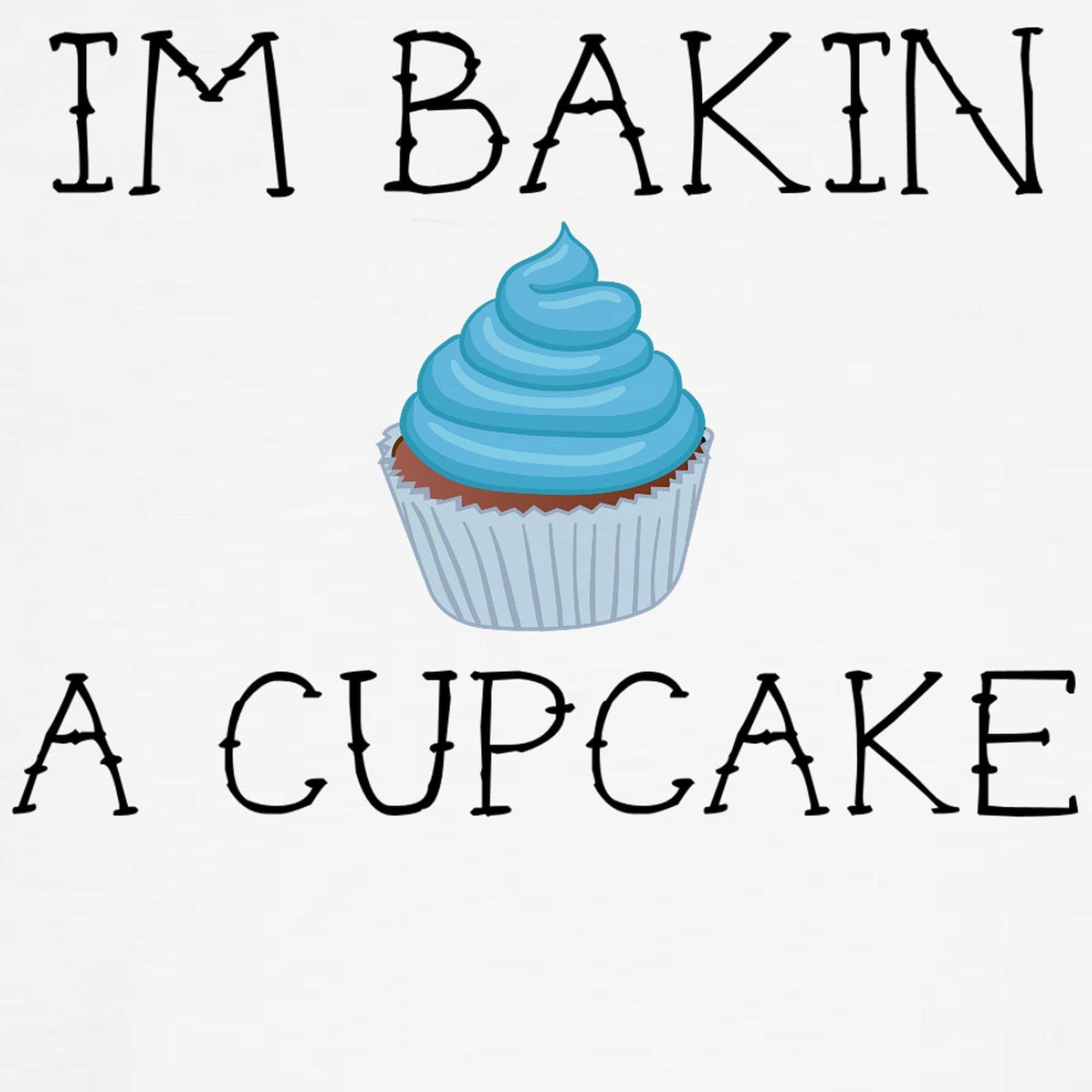 Funny Maternity T-Shirt for Women - 'I'm Bakin A Boy Cupcake' Design with Ruched Side - Perfect for Pregnancy Announcements, Baby Showers & Gender Reveals