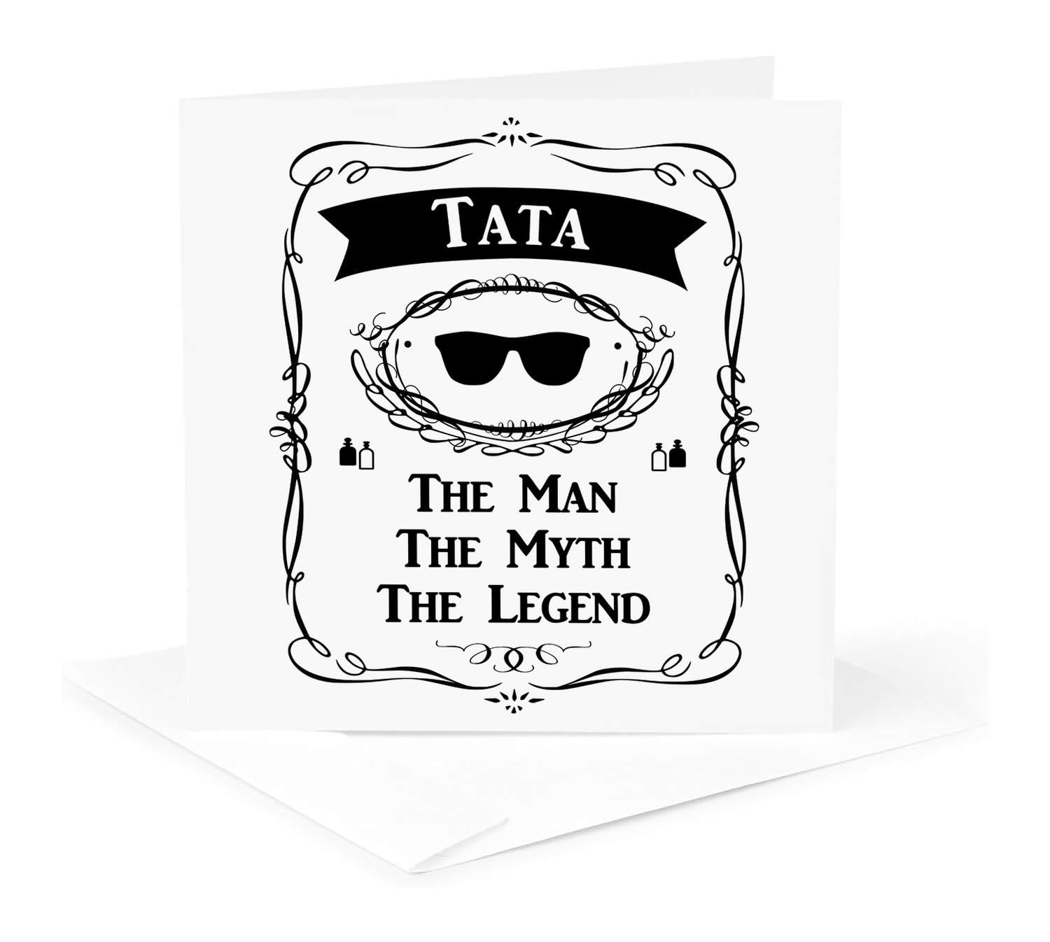 6 Pack Greeting Cards - The Man The Myth The Legend for Dad in Spanish, Polish & Czech - Funny Birthday, Father's Day & Retirement Cards for Men