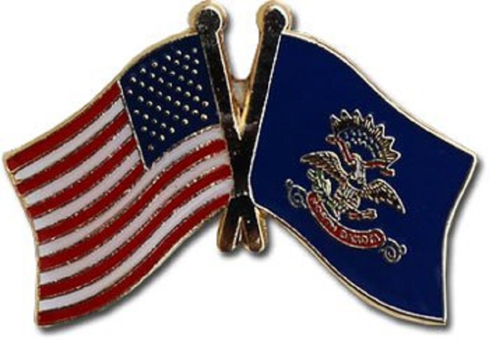 50 Pack USA North Dakota State Flag Bike Hat Cap Lapel Pins - Bulk Wholesale for Cycling, Patriotic Events & Collectors