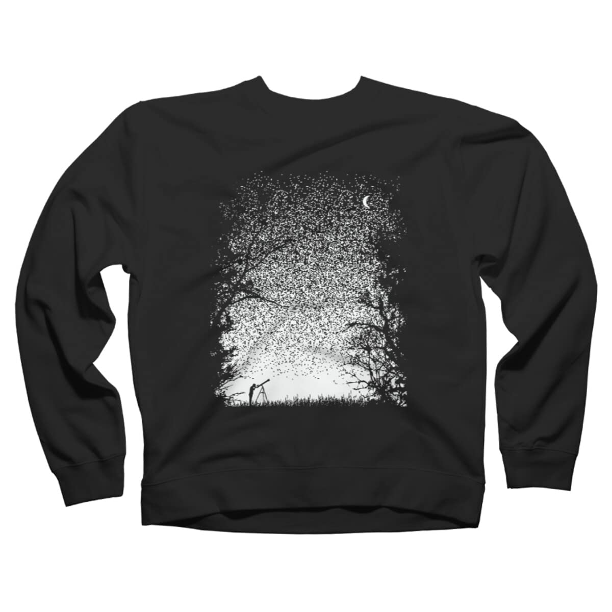 Design By Humans Unisex Pixel Space by Daletheskater Sweatshirt | Comfortable Pullover Hoodie for Men & Women | Perfect for Casual Wear, Street Style & Gaming Enthusiasts