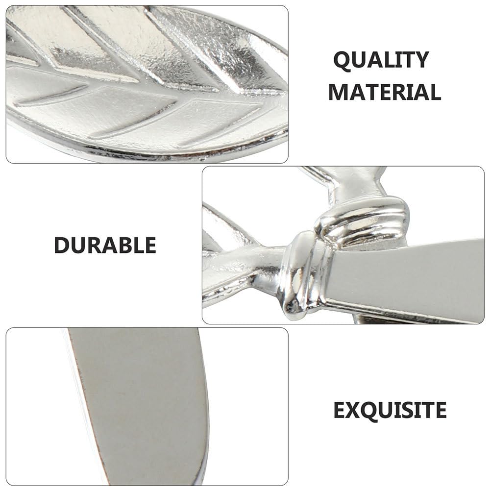 3-Piece Zinc Alloy Butter Cutter Set - Leaf-Shaped Cheese Spreader & Scraper for Peanut Butter, Jam, Cream Cheese | Kitchen Utensils for Baking, Cooking & Food Prep