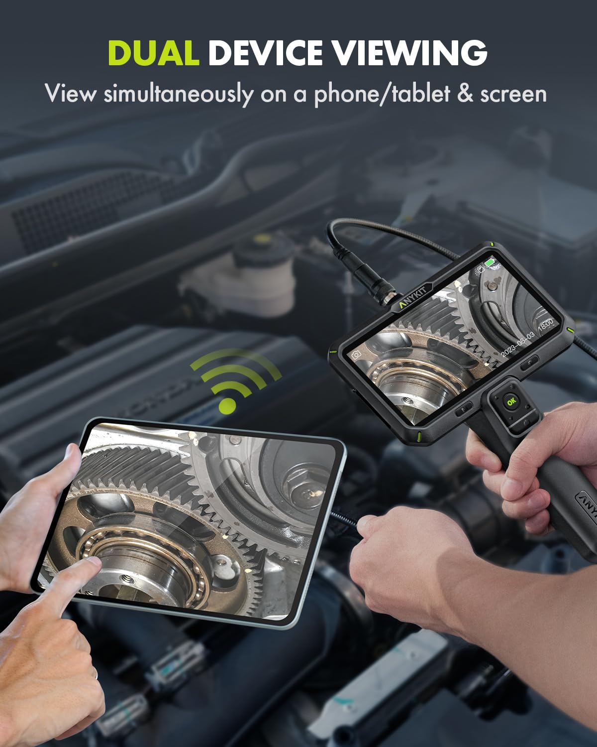 Anykit 1080P Dual Lens Endoscope Camera with Light - 6