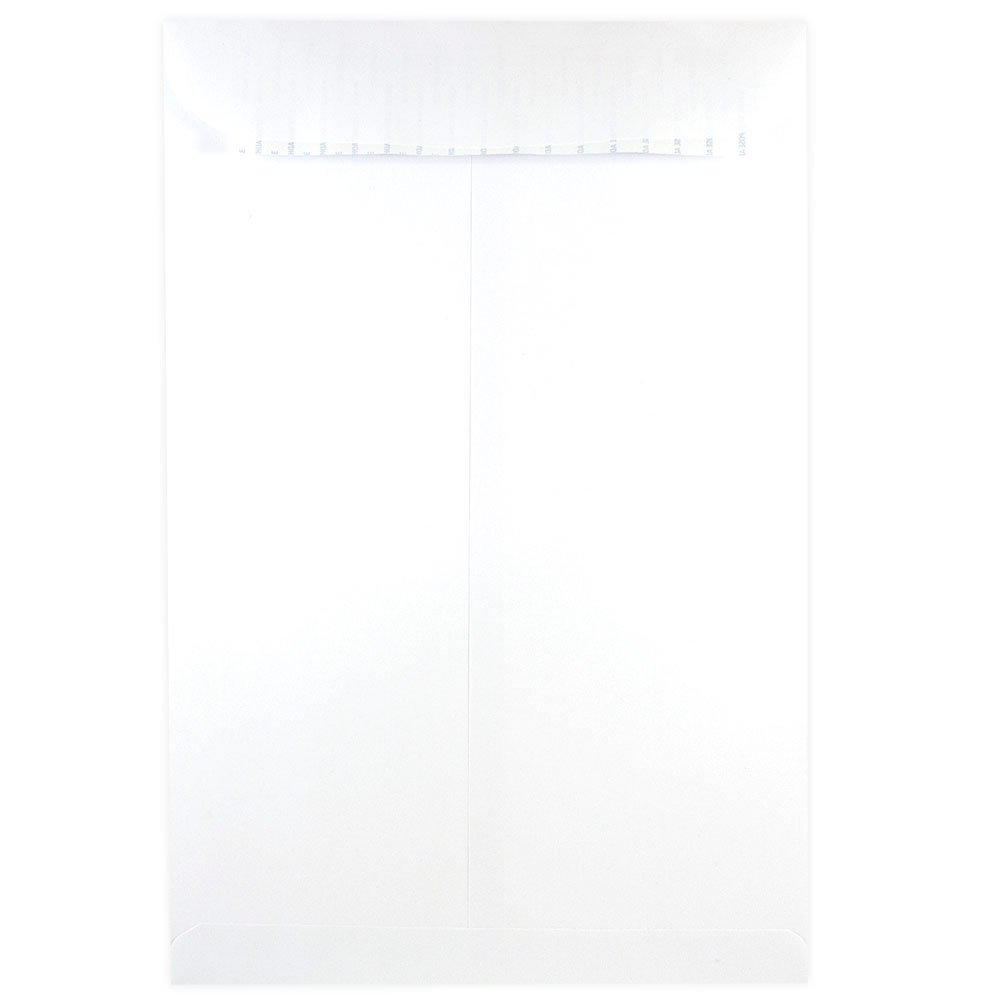 JAM PAPER 10 x 15 Inch White Open End Envelopes with Peel & Seal Closure - Bulk Pack of 500 - Perfect for Mailing, Business Correspondence & Office Use