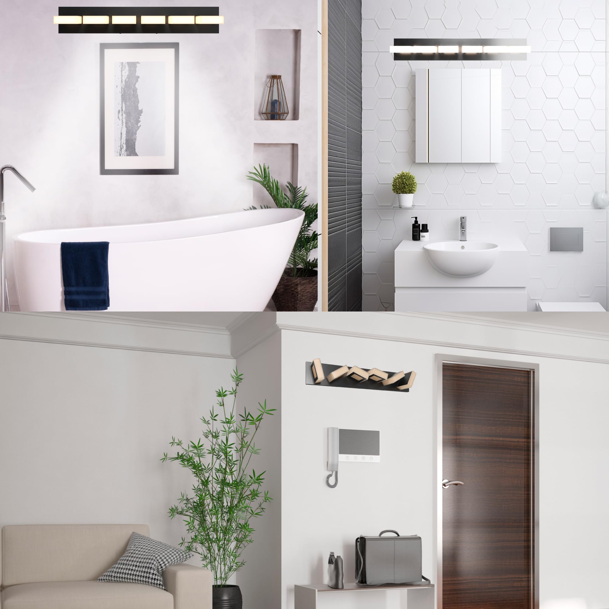Effulgence LED Vanity Light - Modern Bathroom Mirror Light Fixture, Energy-Efficient Toilet & Restroom Lighting for Makeup, Shaving & Grooming