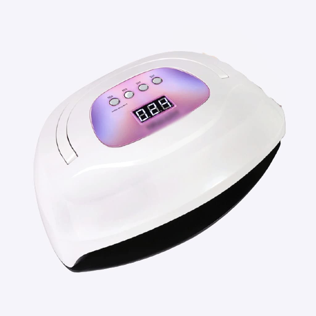 220W Professional UV LED Nail Lamp - Large Two-Handed Nail Dryer with Auto Sensor for Fast Curing Gel Polish | Perfect for Home & Salon Nail Care | White