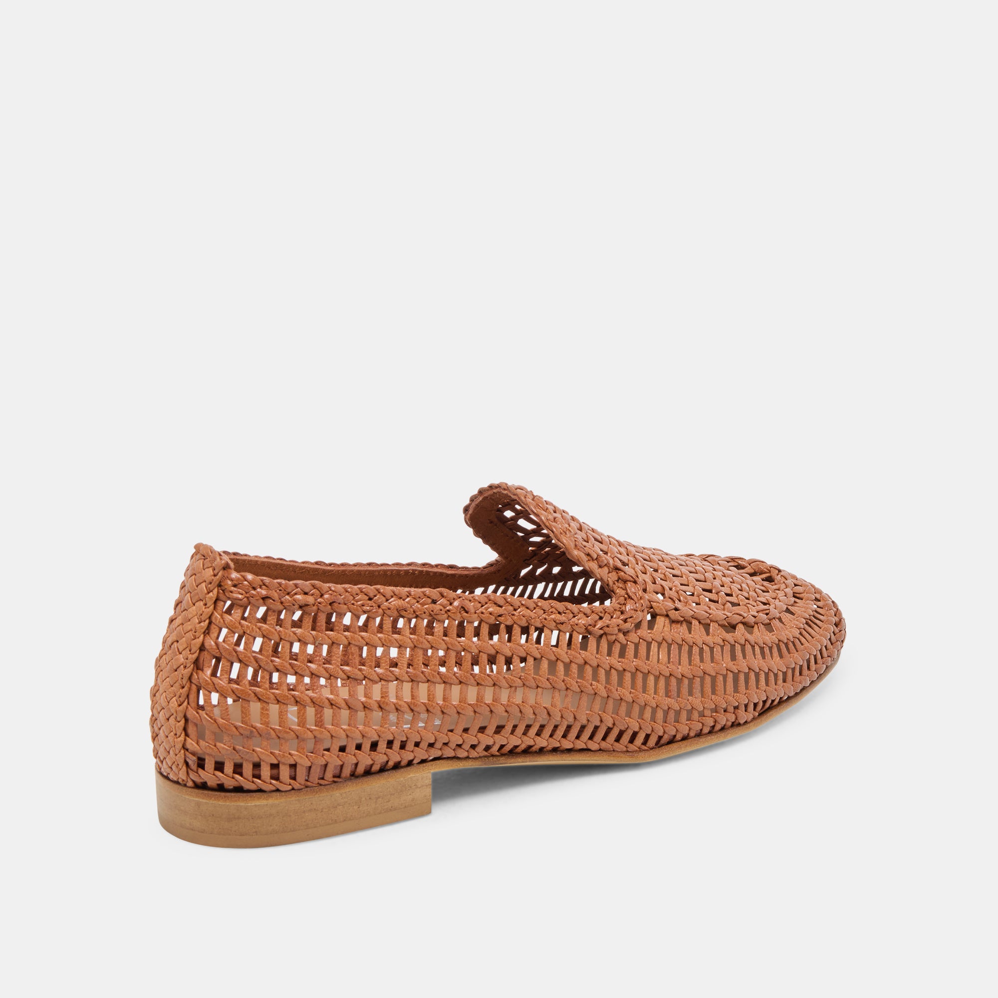 ARMOND FLATS COGNAC Woven Leather Women's Shoes - Comfortable & Stylish for Work, Travel & Everyday Wear