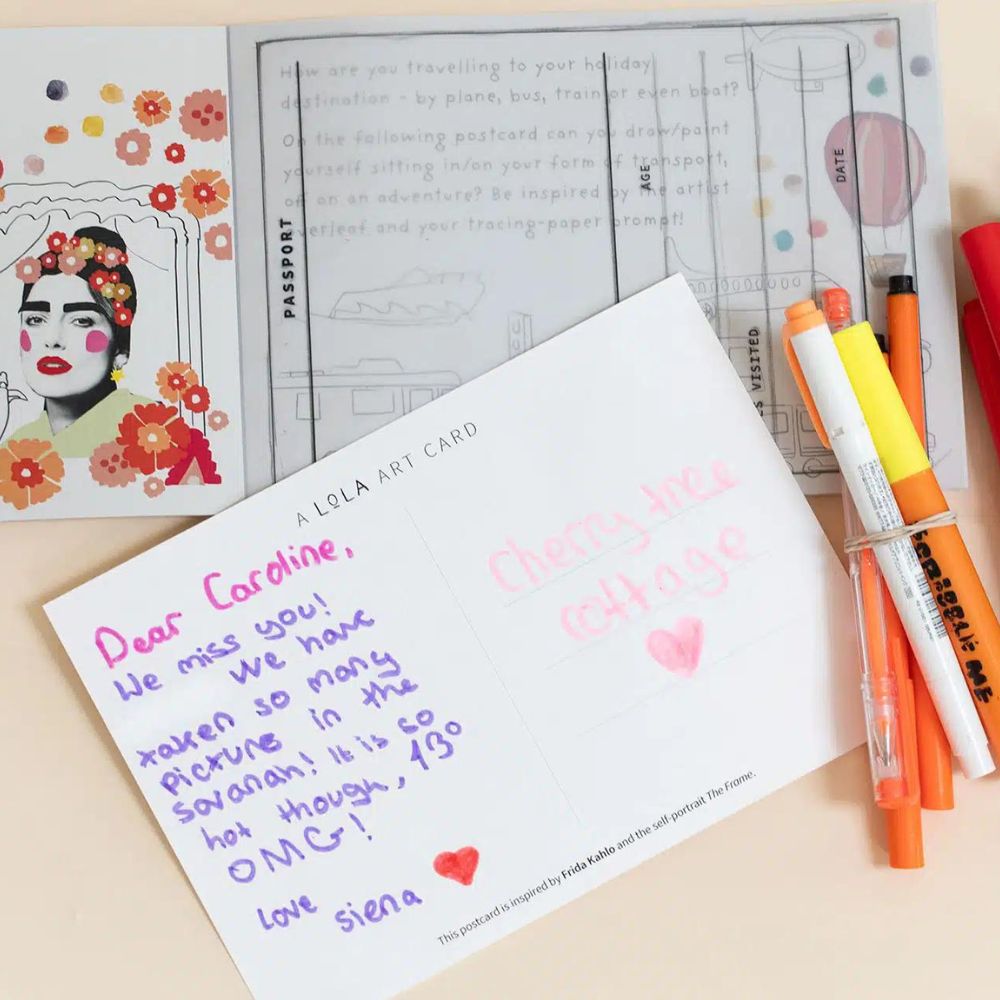 LoLA Travel With Art Postcards - Creative Handmade Greeting Cards for Travel Lovers | Perfect for Scrapbooking, Journaling & Souvenirs