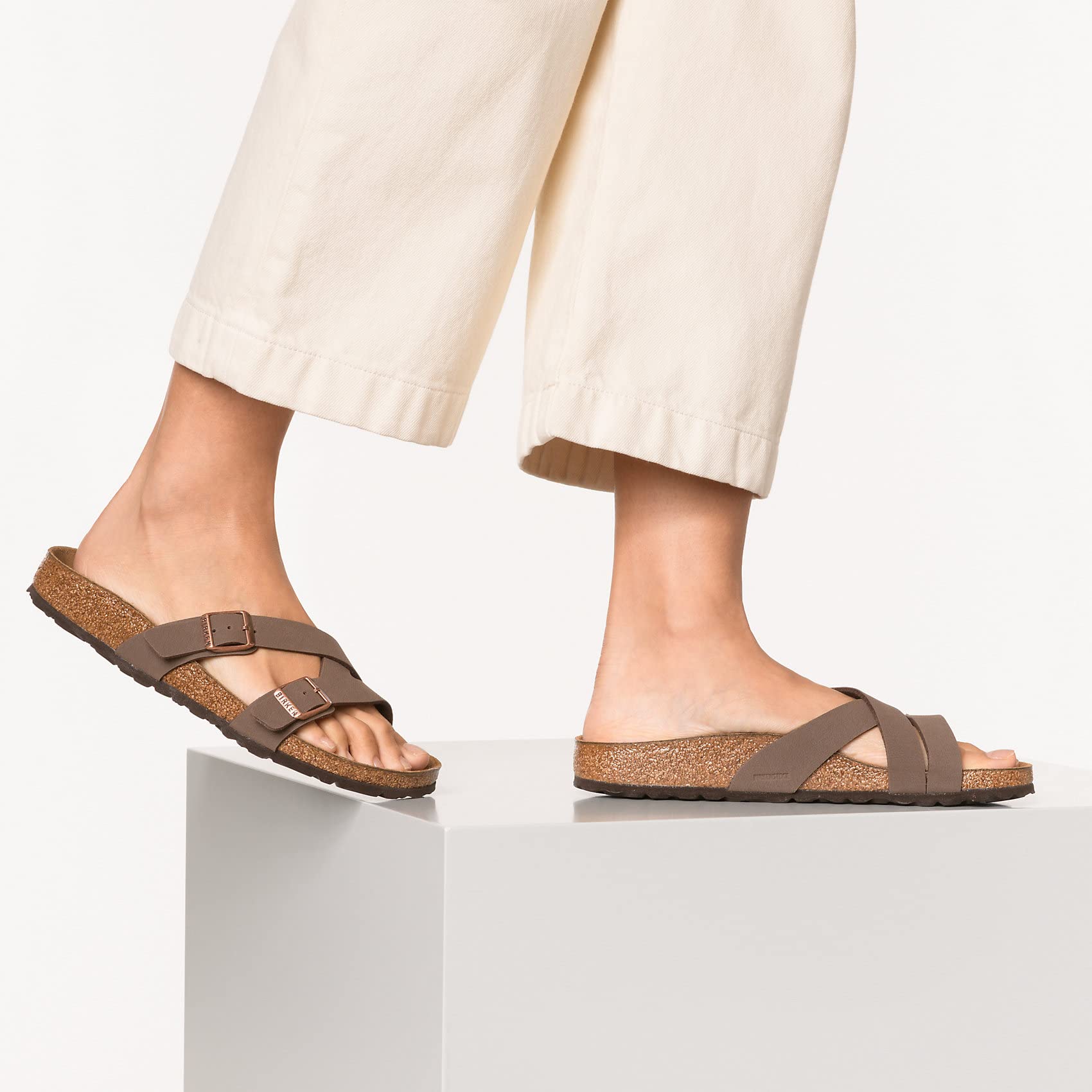 Birkenstock Men's Arizona Soft Footbed Sandals - Comfortable Cork Leather Slides for Walking, Travel & Casual Wear