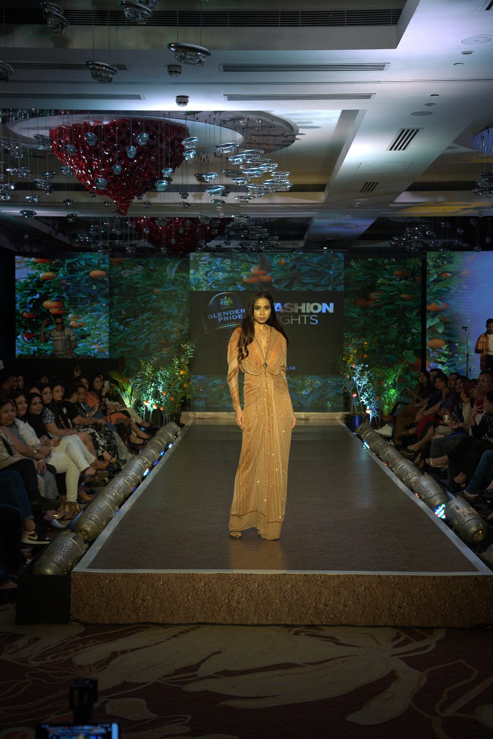 Elegant Dark Beige Floral Print Draped Maxi Dress for Women - Perfect for Beach Vacations, Summer Parties & Date Nights