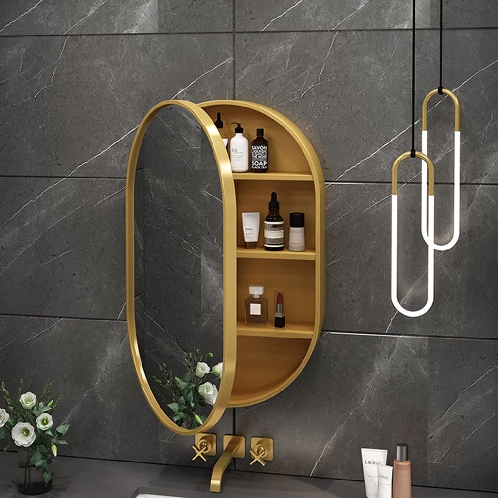Wall-Mounted Wood Vanity Mirror Cabinet for Bathroom & Bedroom Storage