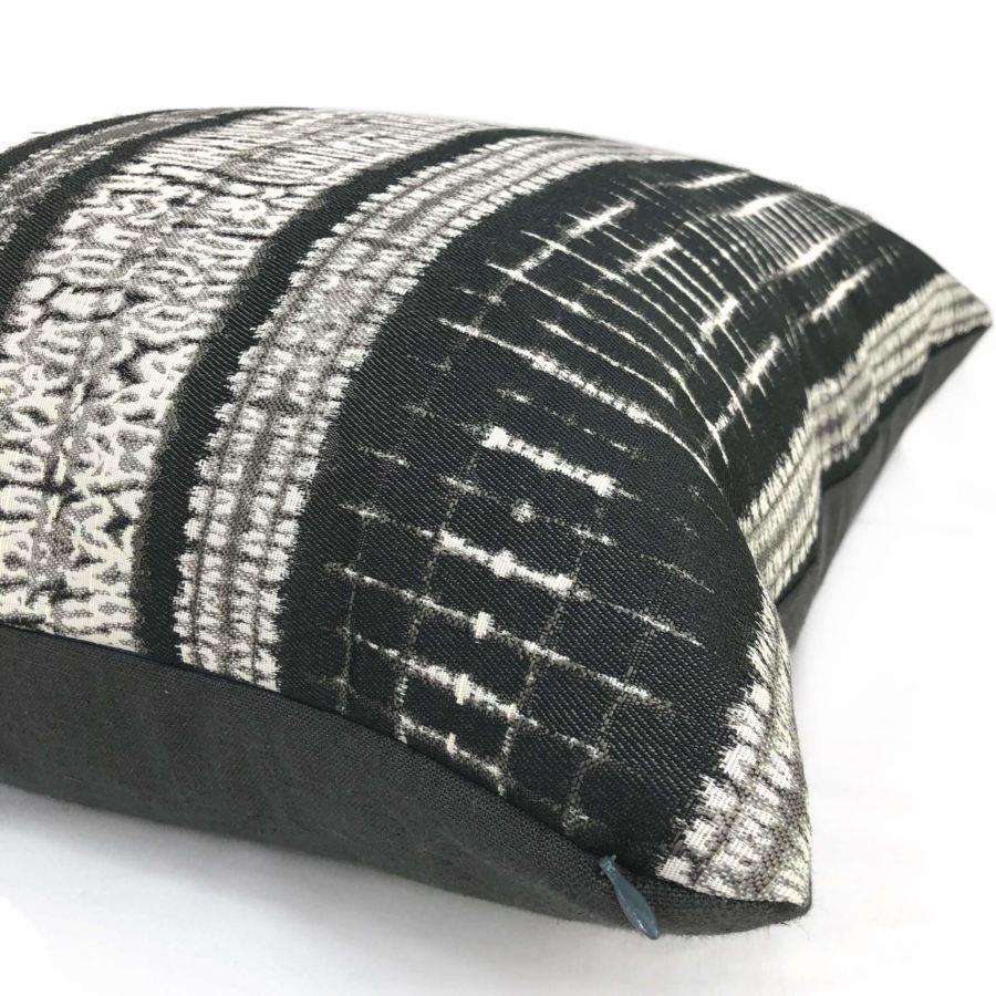 Kordari Soft Black Tribal Stripe Pillow Cover - Decorative Boho Throw Pillow Case for Couch, Bed, Sofa - 18x18 Inches - Perfect for Living Room, Bedroom, Dorm Decor