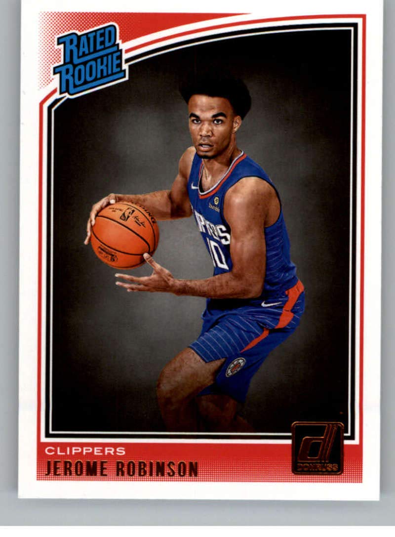 2018-19 Donruss Basketball Card #152 Jerome Robinson Rated Rookie RC - Los Angeles Clippers Panini NBA Trading Card - Perfect for Collectors, Sports Memorabilia Fans & Investment
