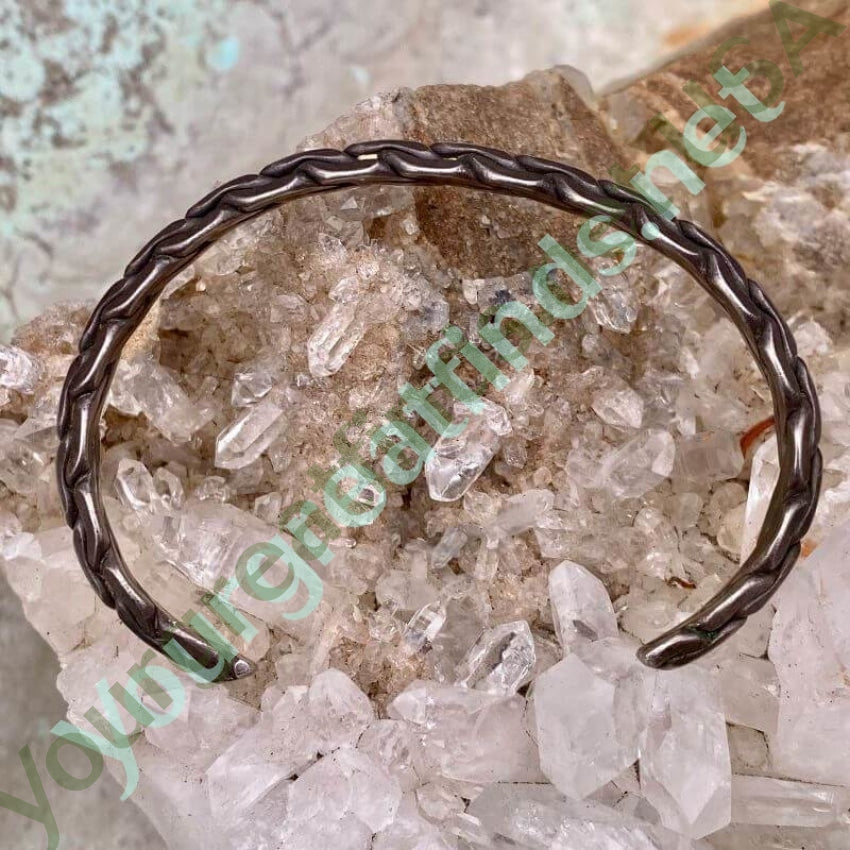 Vintage Hand Woven Sterling Silver Cuff Bracelet for Women - Elegant Boho Jewelry Gift for Wedding, Party & Everyday Wear
