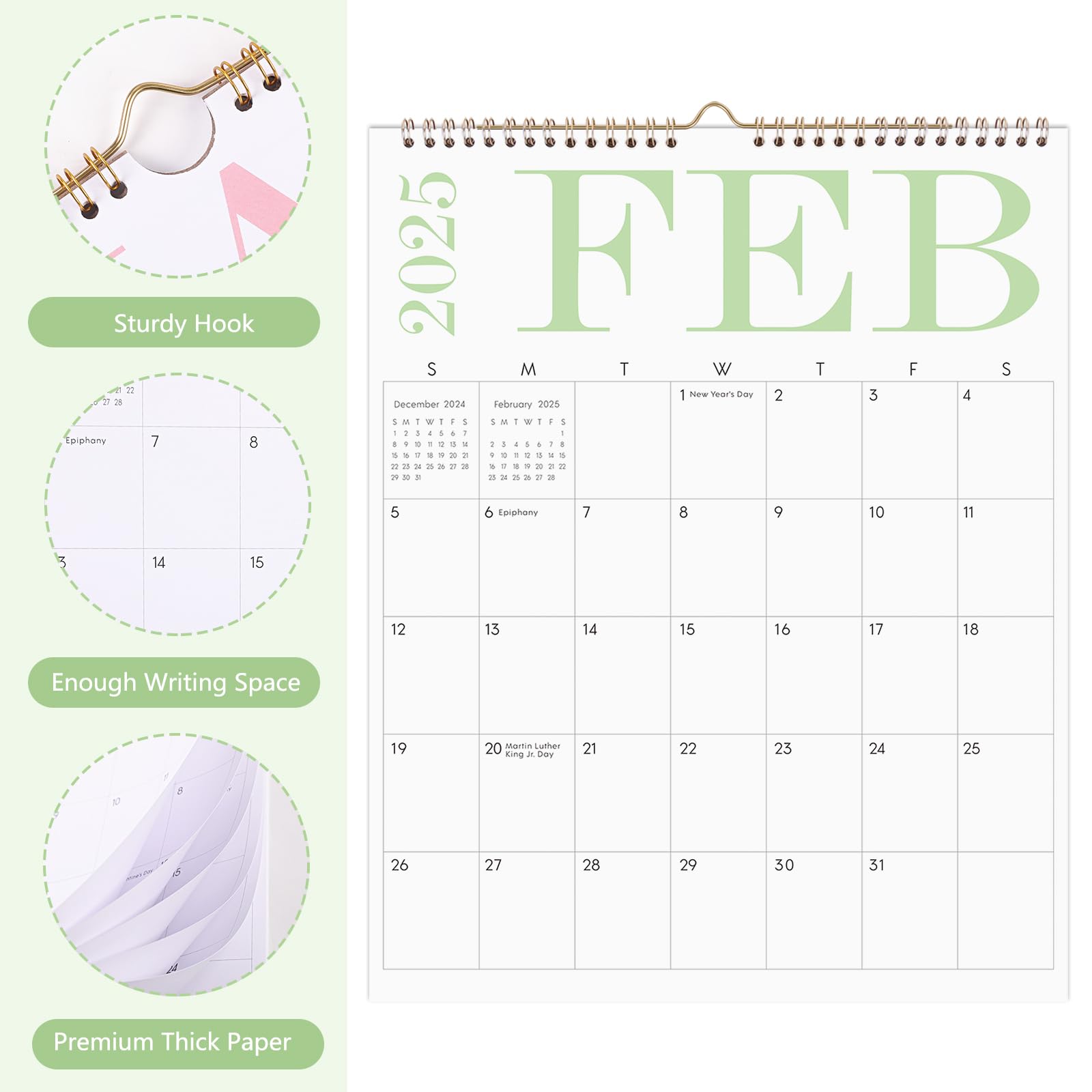 2025-2026 Wall Calendar | 26-Month Planner from November 2024 to December 2026 | 14