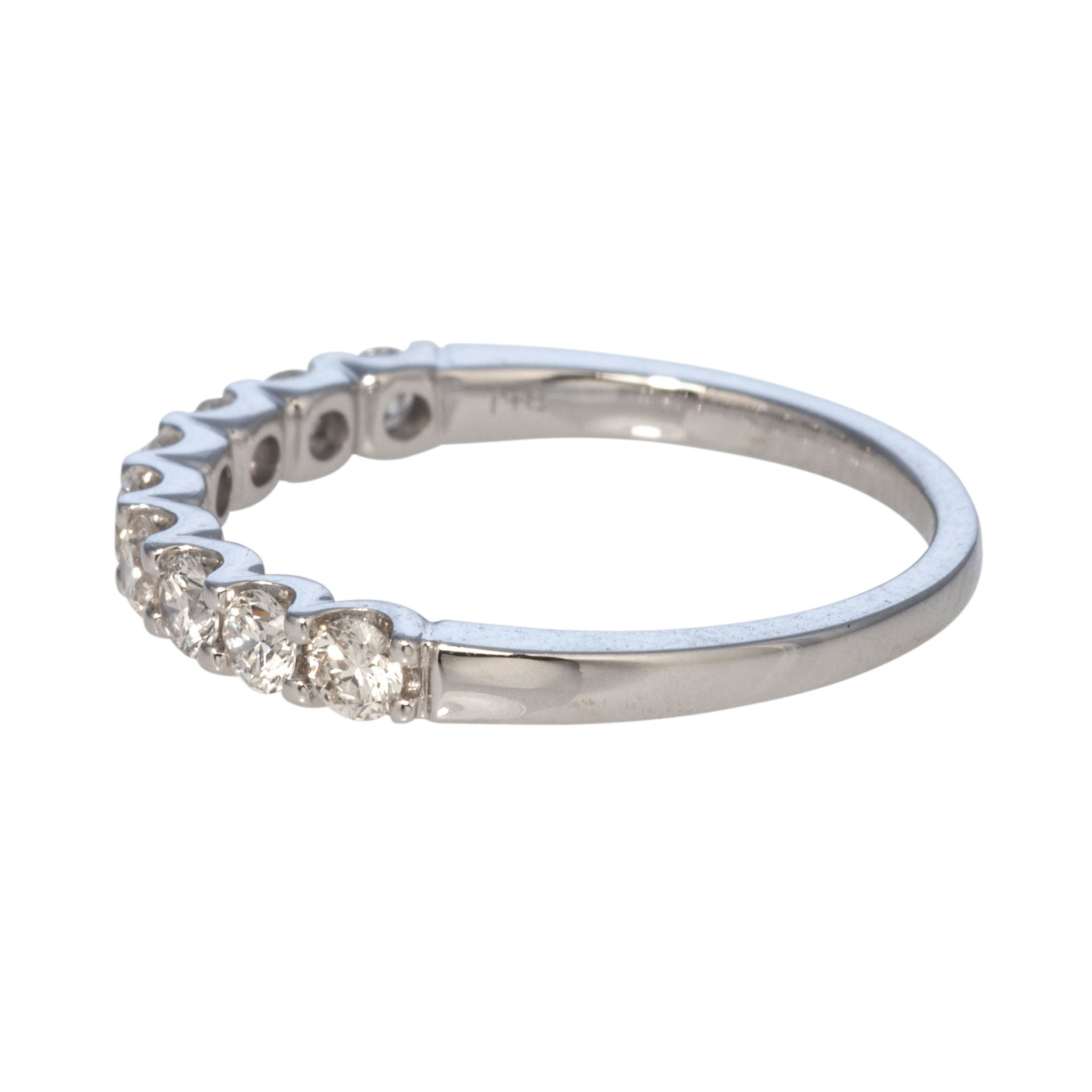 0.50ctw Round Diamond 9 Stone 14K White Gold Wedding Band Ring for Women - Perfect for Engagement, Anniversary & Bridal Jewelry Gifts
