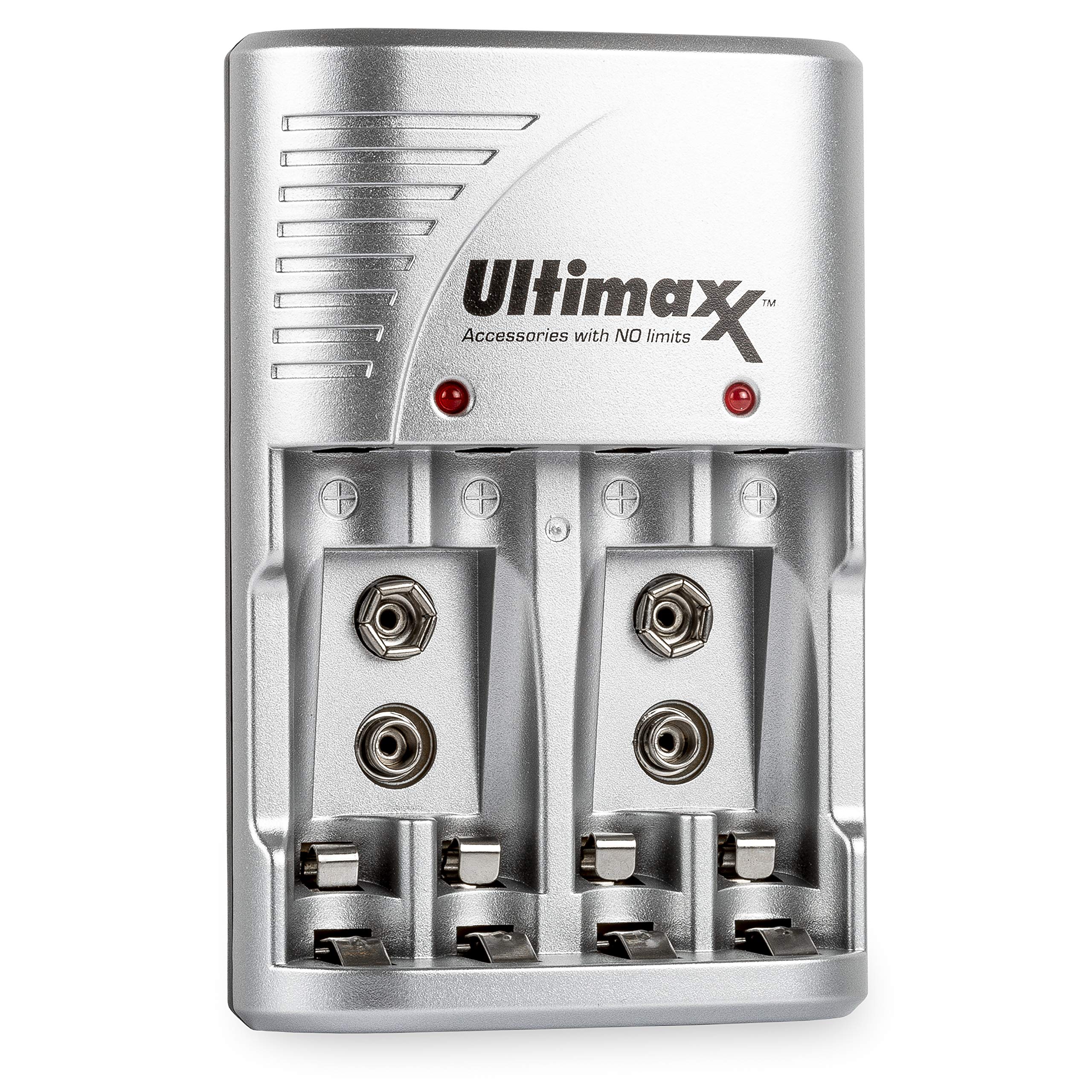 Ultimaxx 4-Port Fast Charger with 4 AA 1.2V 3150mAh High-Capacity Ni-MH Rechargeable Batteries - Perfect for Cameras, Game Controllers & Electronic Devices