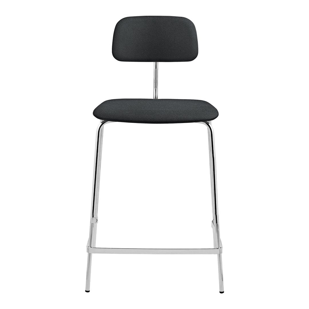 Kevi 2061 Fully Upholstered Counter Stool - Modern Kitchen Bar Stool with Comfortable Seat for Dining Room, Breakfast Nook & Home Decor