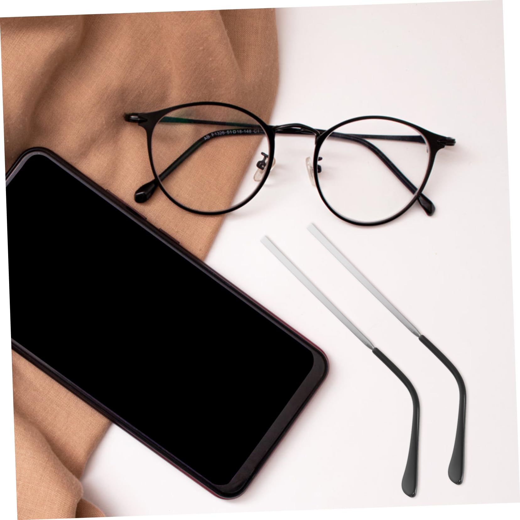 PLAFOPE Universal Eyeglass Temple Replacement Kit - 1 Pair Repair Arms for Glasses Frames - Perfect for Broken or Loose Temple Fixes at Home, Office, or Travel