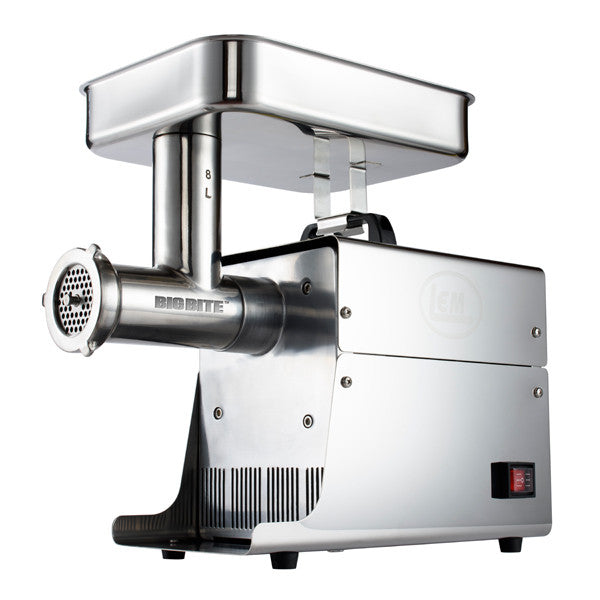 LEM #8 Stainless Steel Big Bite Meat Grinder - 0.35HP Heavy Duty Electric Grinder for Home Kitchen & Commercial Use - Free Shipping (Perfect for Sausage Making, Burger Patty Prep & Game Meat Processing)