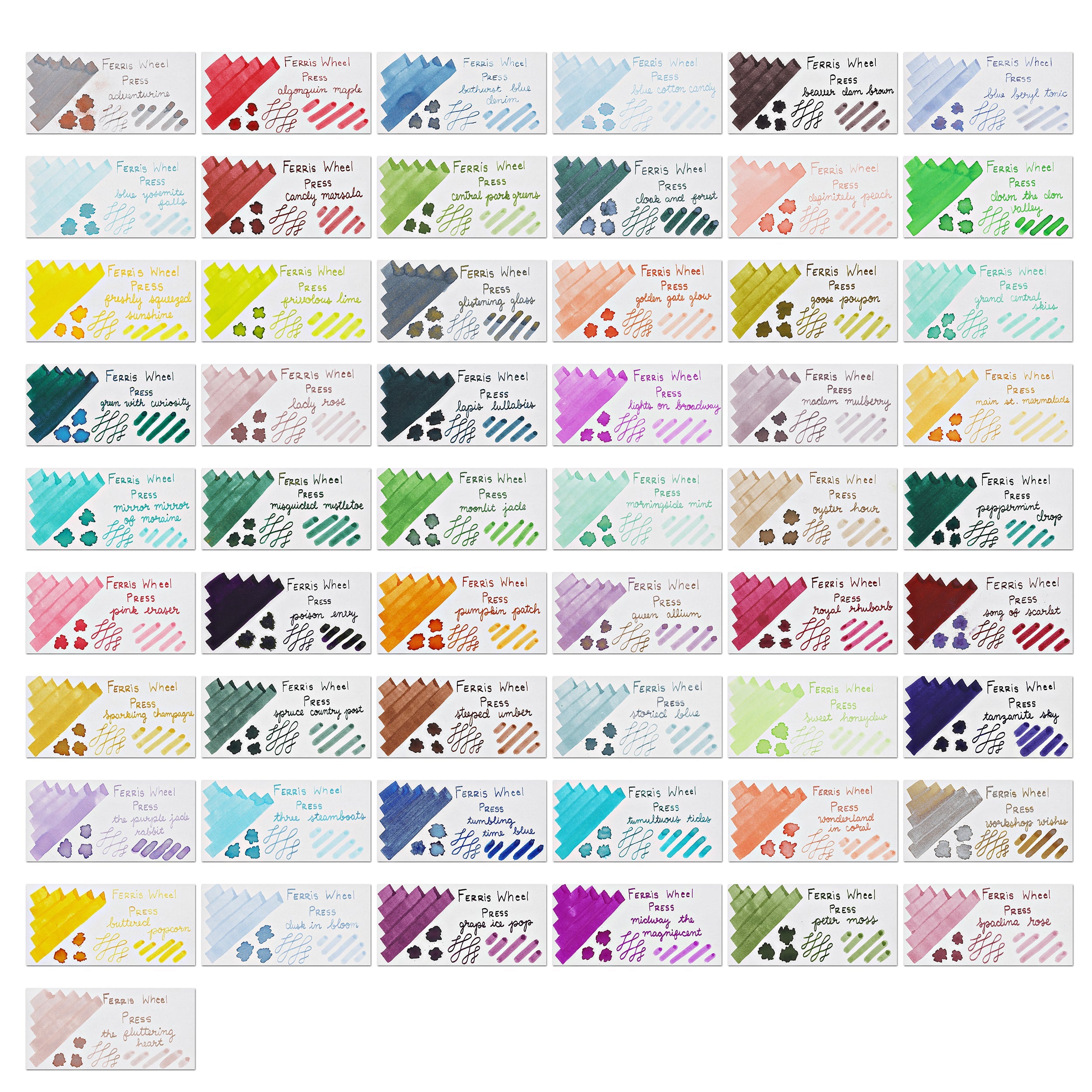 Ferris Wheel Press April Showers Shimmer Bottle Ink - 38mL Fountain Pen Ink with Shimmering Effect for Calligraphy, Journaling & Artistic Writing