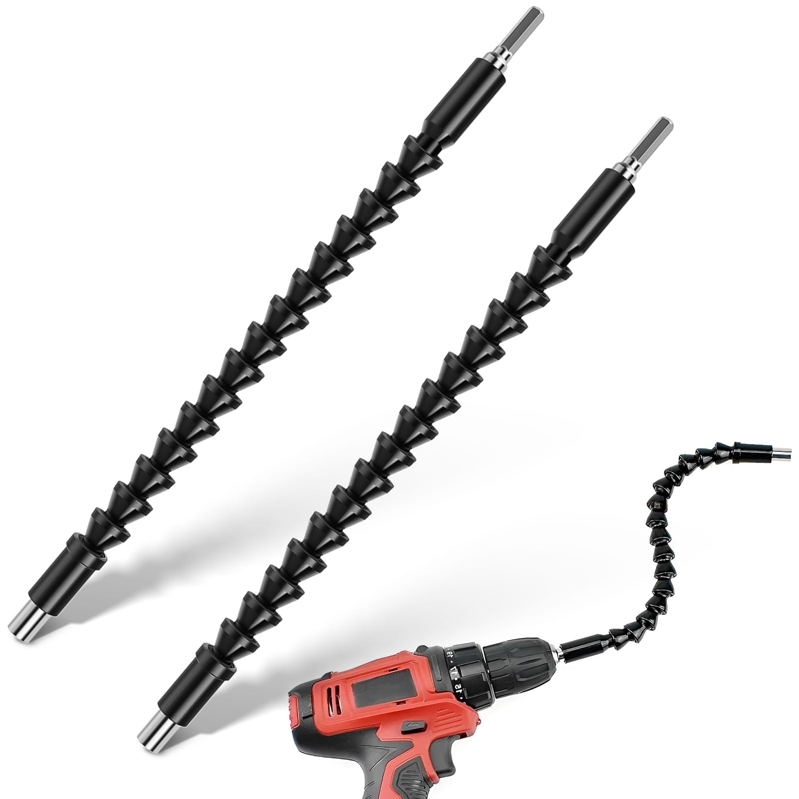 Flexible Drill Bit Extension - 2 Pack 11.6