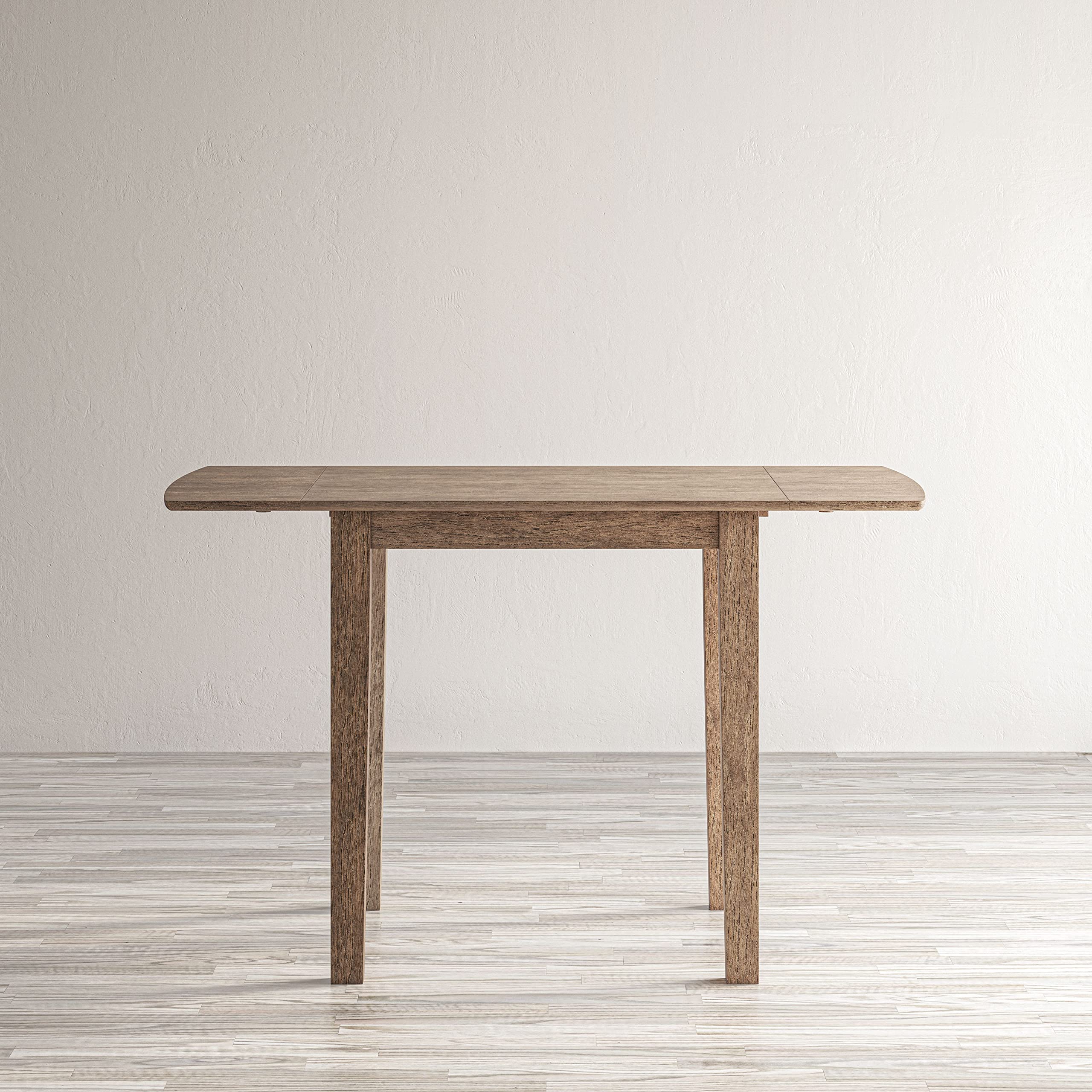 Jofran Inc. Eastern Tides Drop-Leaf Coastal Dining Table - Expandable Farmhouse Style Kitchen Table for Small Spaces, Perfect for Breakfast Nooks and Beach House Decor