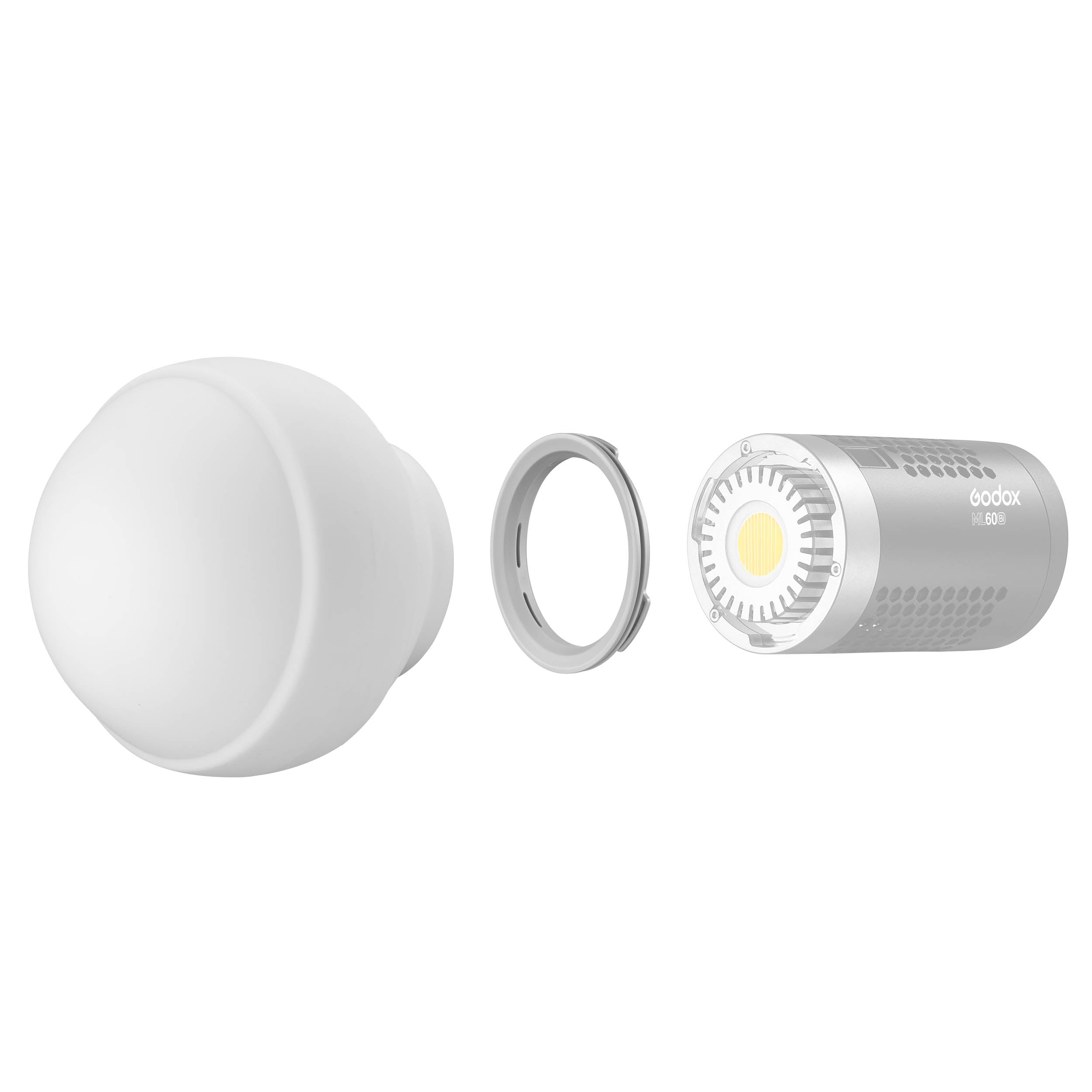 ML CD15 Silicone Rubber Omni-Directional Diffusion Sphere - Professional Lighting Accessory for Photography, Videography & Studio Lighting (Weatherproof & Durable) - Perfect for Soft Light Diffusion in Portraits, Product Shots & Film Sets