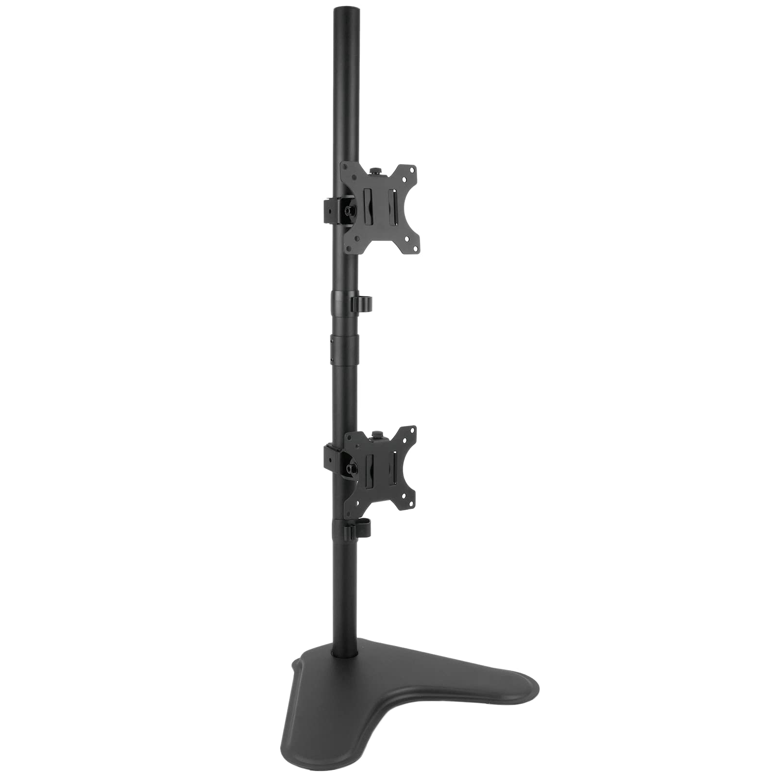 BEMATIK.COM Cablematic – Dual Vertical Monitor Stand with VESA 75/100 Mount - Perfect for Office Workstations & Gaming Setups