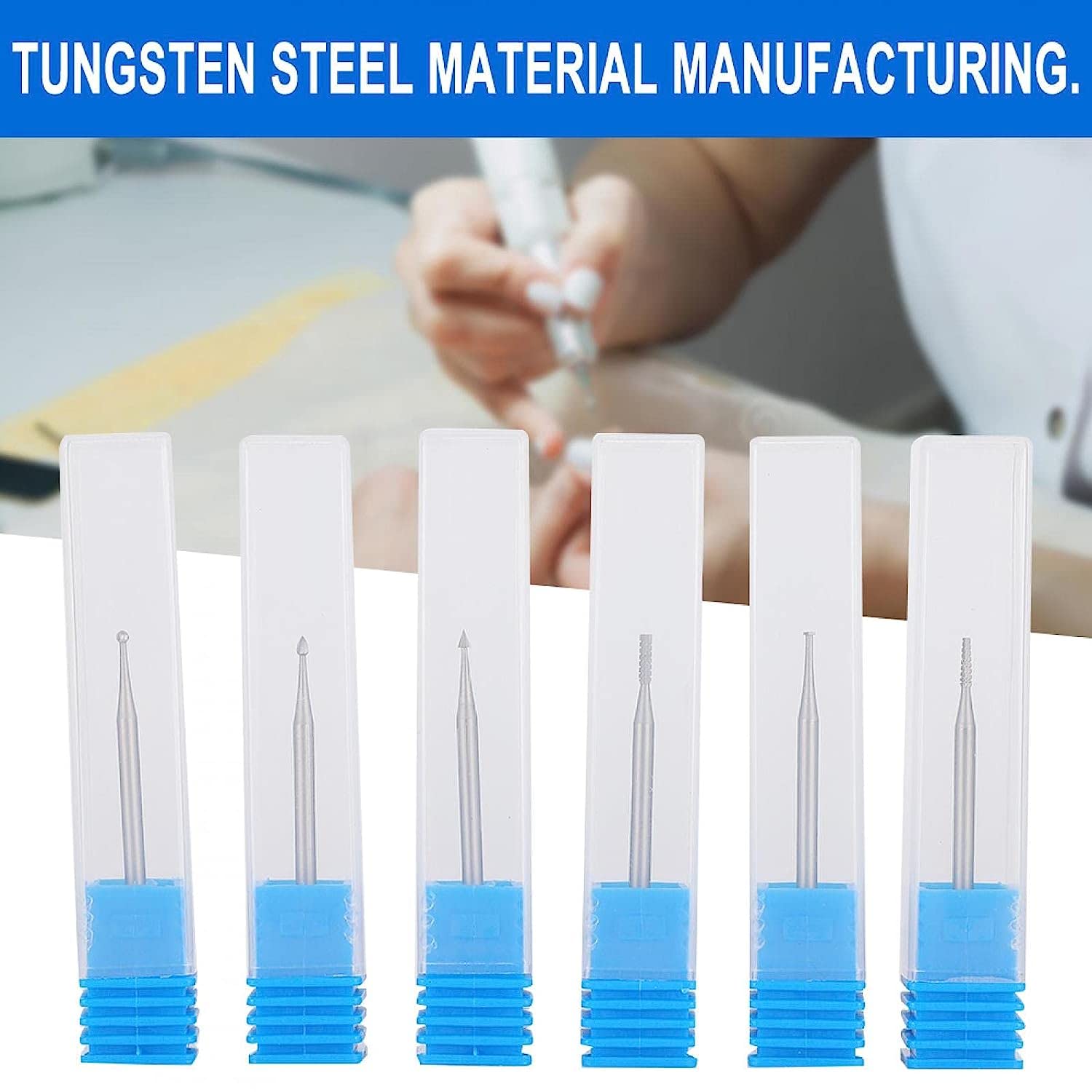 2pc Nail Drill Bits Set - 1.4mm Safe Manicure Tools for Home & Salon Care