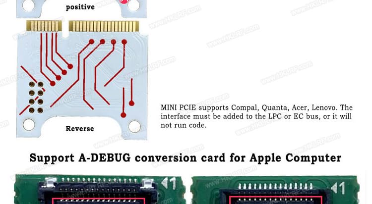 TL611-Pro Diagnostic Card with Mini PCIE & A-DEBUG - PCI/PCI-e Motherboard Debug Tool for Desktop, Laptop & Apple PC - Computer Repair, Hardware Testing, System Diagnostics