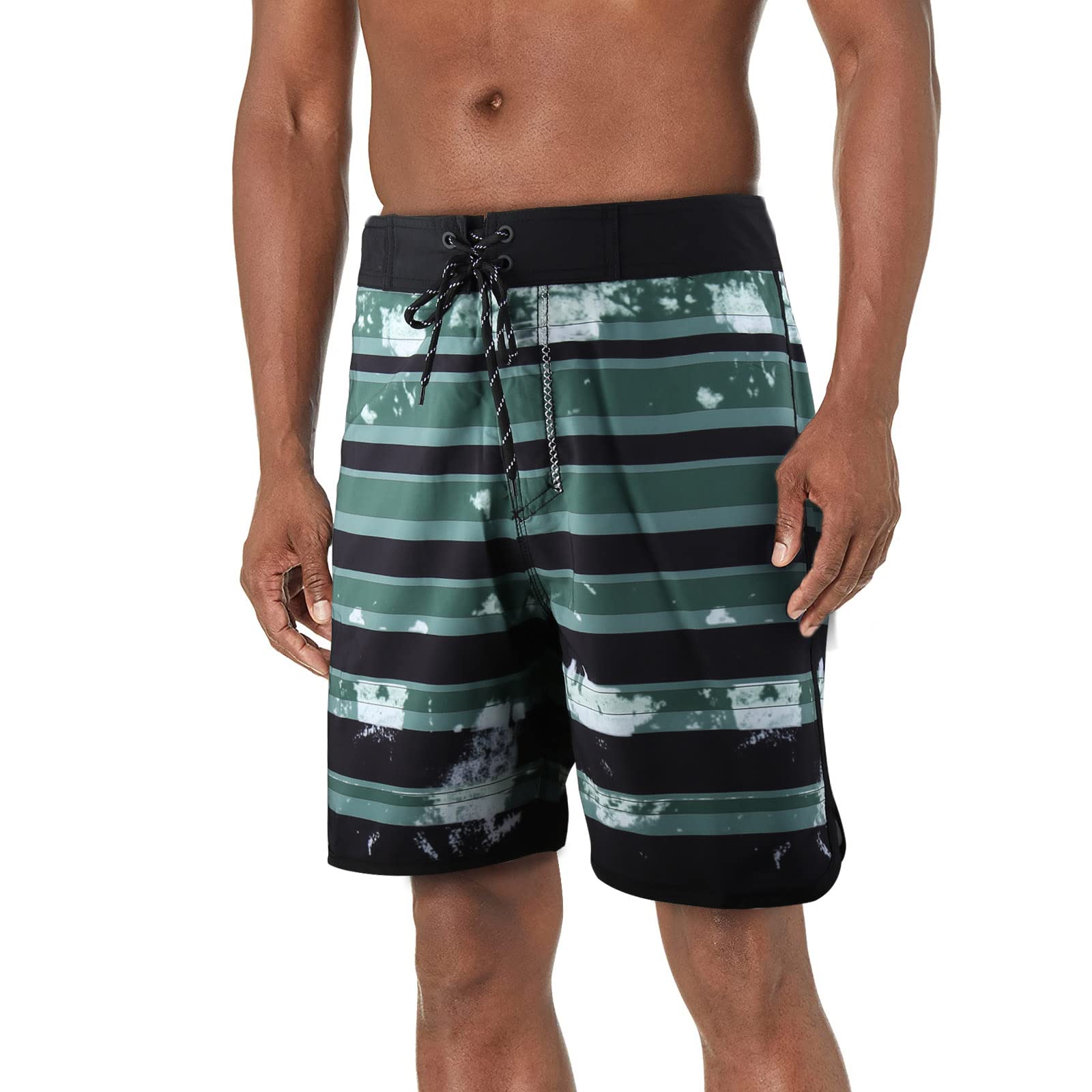 BOOMCOOL Men's Swim Trunks 2-Pack - Quick Dry Board Shorts with Funny Print | Beach, Pool & Vacation Swimwear for Summer Outdoor Activities