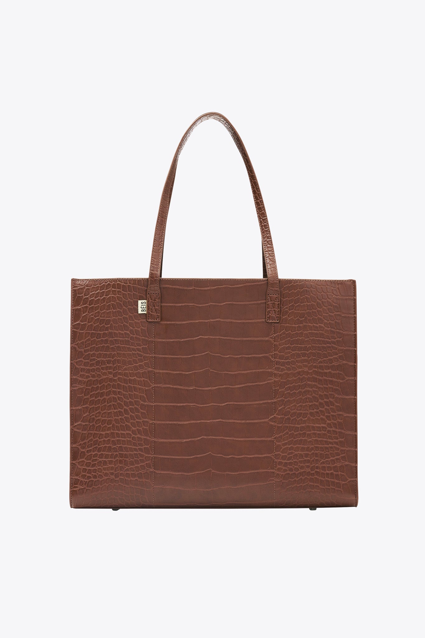 Premium Large Work Tote Bag in Maple Croc Leather - Stylish & Spacious Professional Office Bag for Women, Perfect for Business Meetings, Commuting & Travel