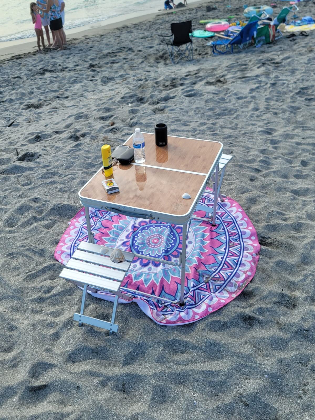 **Raptor Heavy Duty Lightweight Folding Table and 2 Chairs Set - Military Grade Aluminum Portable Beach Camping Picnic Outdoor Furniture - Perfect for Beach, Camping, Backyard & Tailgating**
