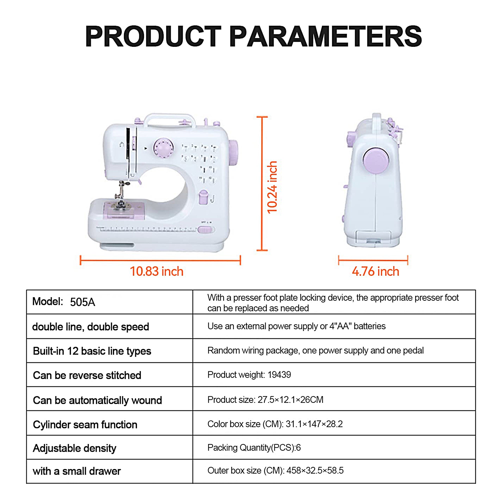 Milex INSTA STITCH Portable Sewing Machine - Compact & Easy to Use for Quick Clothing Repairs, DIY Crafts, and Home Projects - Perfect for Beginners and Travel
