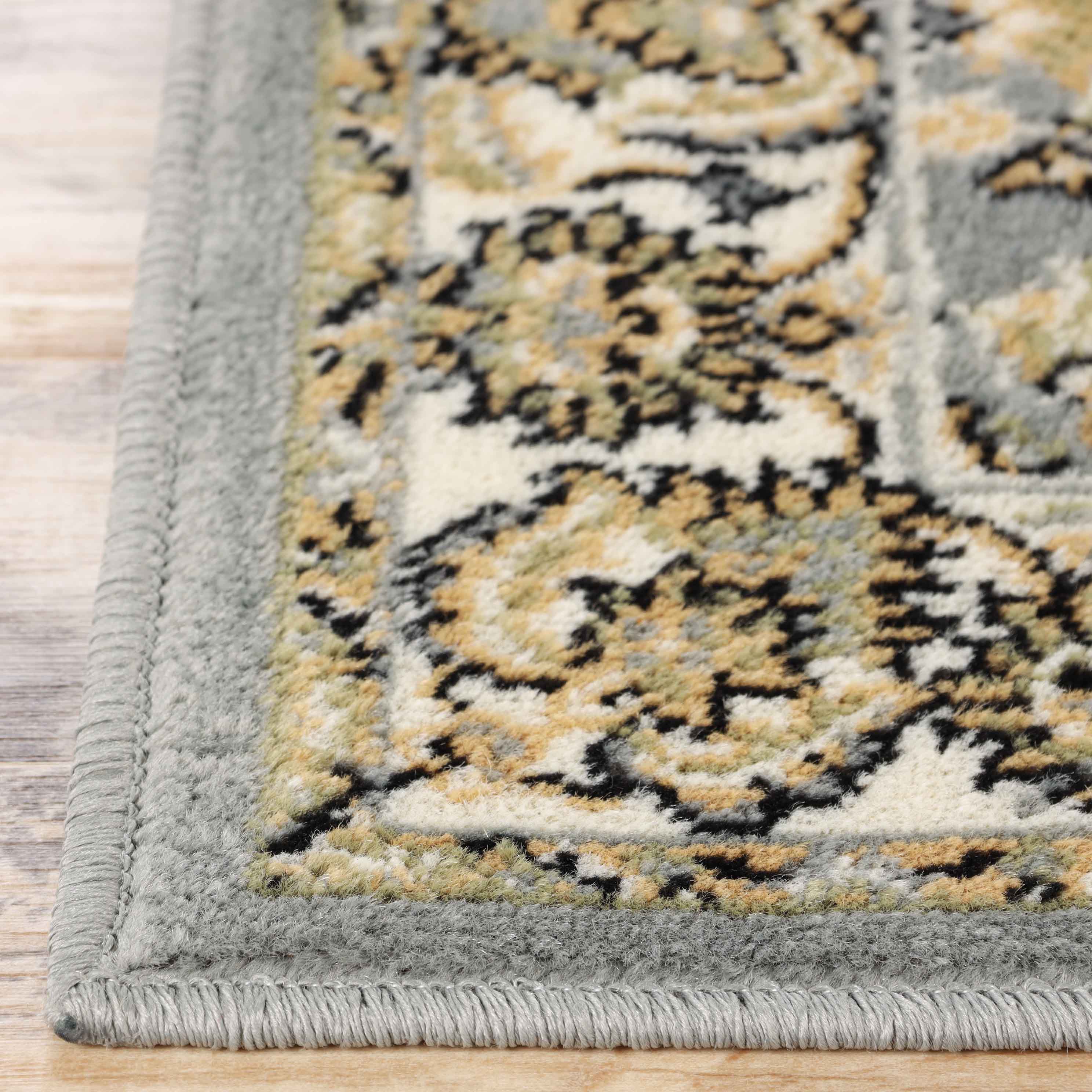 Lille Elegant Floral Indoor Area Rug - Non-Slip Soft Living Room Carpet Runner for Bedroom, Hallway & Entryway Decor