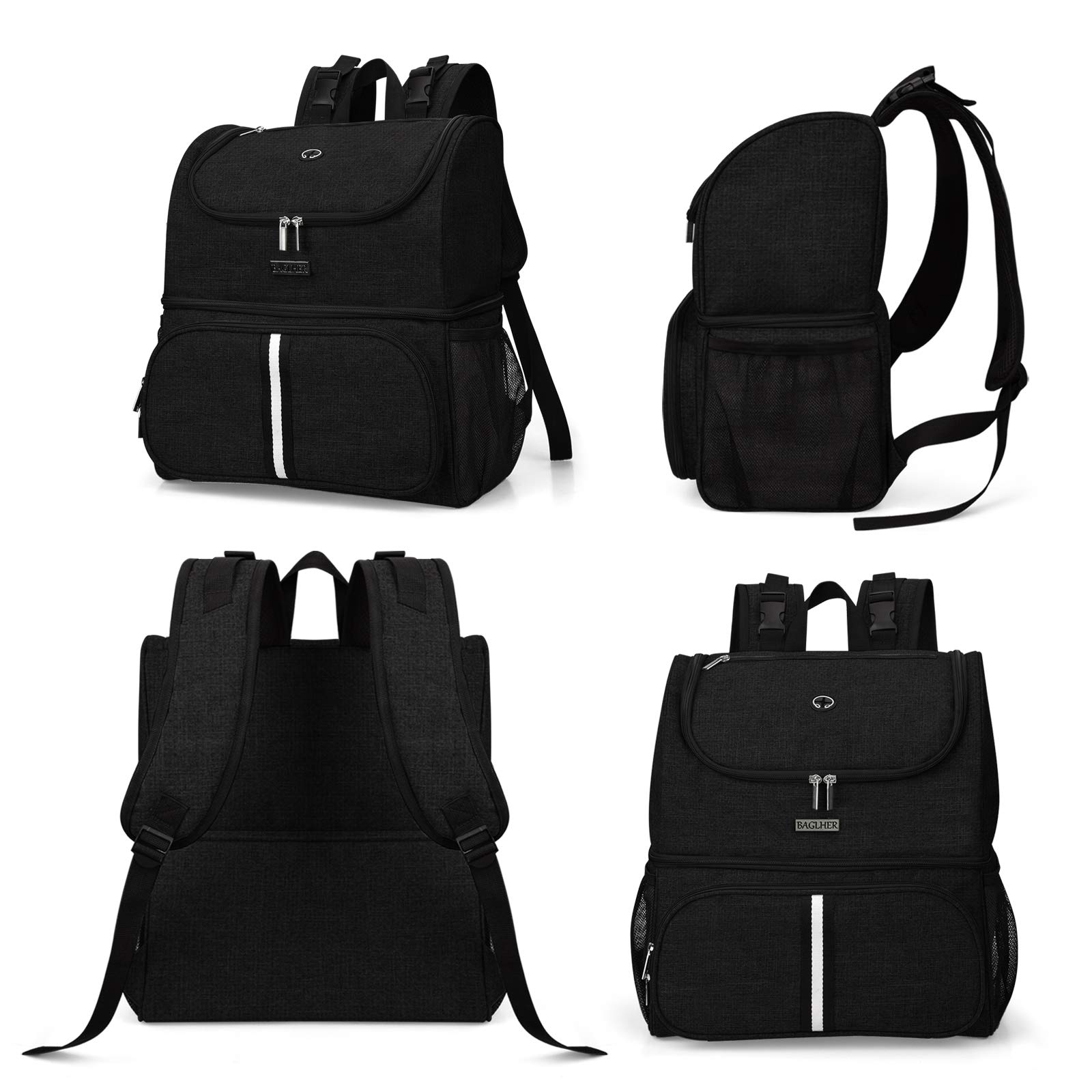 BAGLHER Pet Travel Backpack with Bowls - Durable Double-Layer for Dogs & Cats - Outdoor Adventures