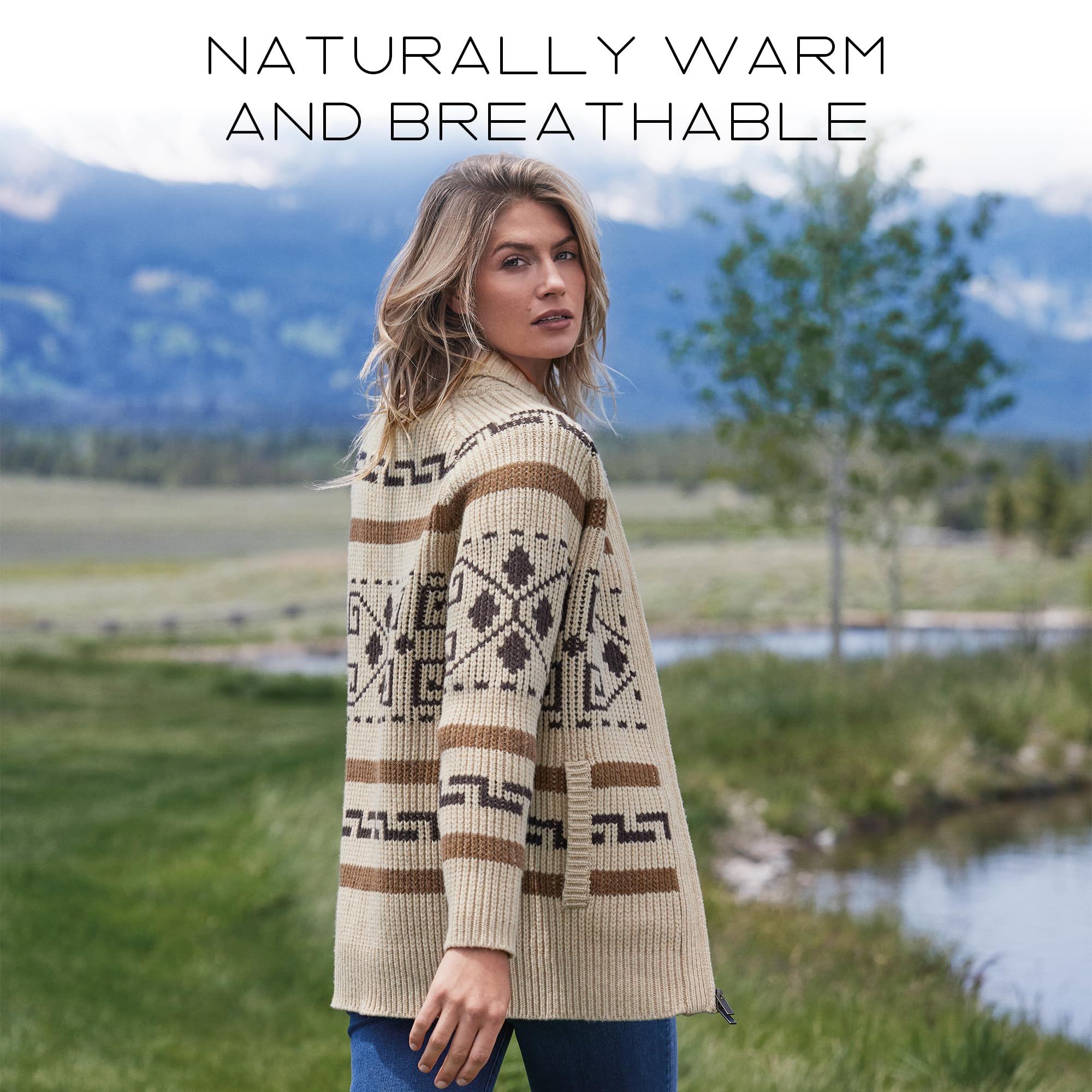 Pendleton Women's Long Westerley Cardigan - Cozy Knit Sweater for Fall & Winter - Perfect for Layering, Office Wear & Casual Outfits