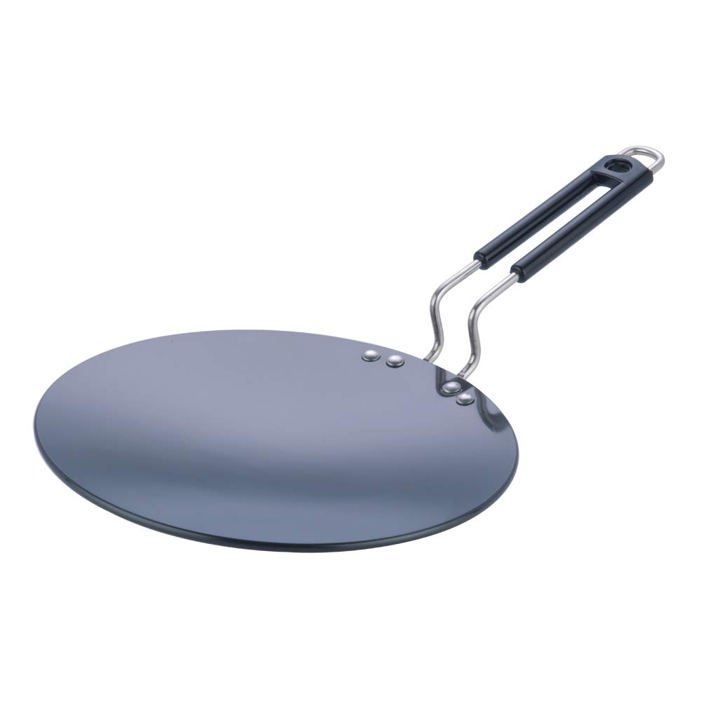 **Vinod Hard Anodized Non-Stick Griddle Pan - 12 Inch (30 cm) Black Aluminum Tawa for Roti, Dosa & Pancakes - Scratch-Resistant Surface for Stovetop & Induction Cooking**