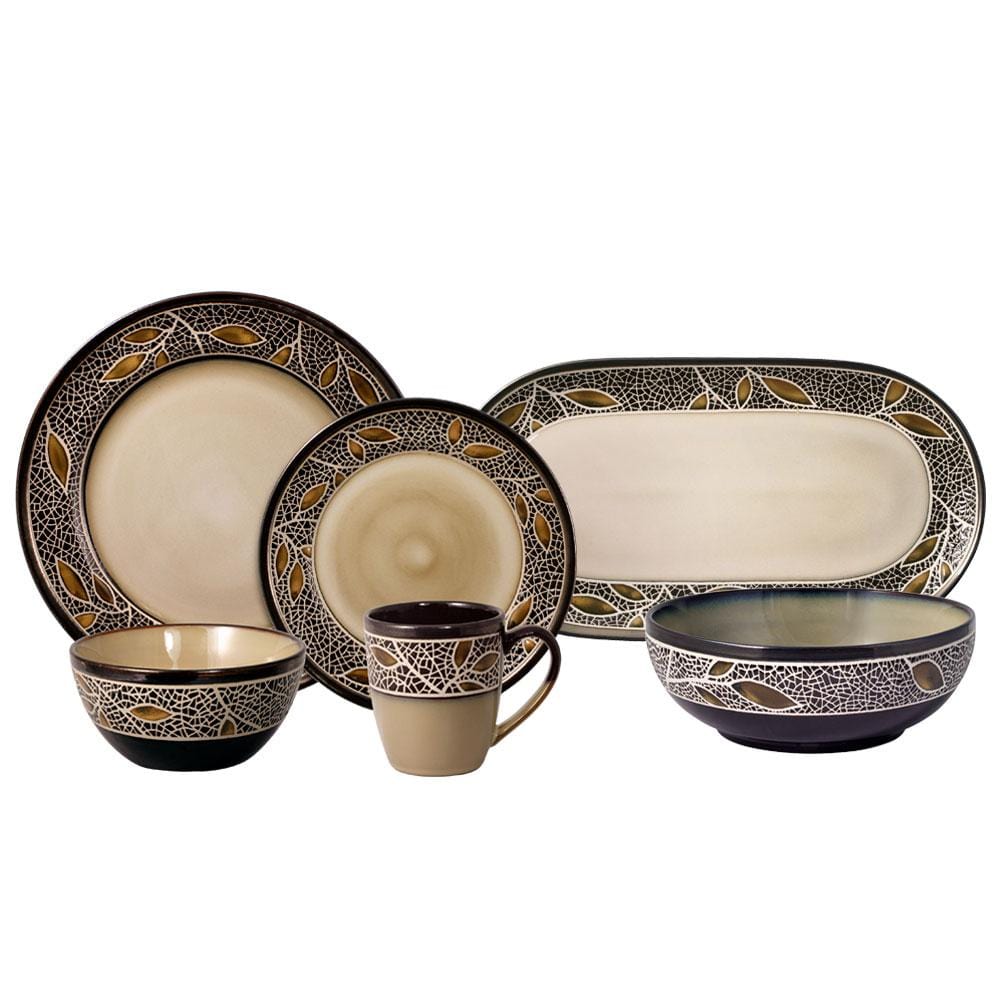 Alexandria 8-Piece Dinnerware Set with Serving Dishes - Elegant Tableware for Family Dinners, Parties & Entertaining