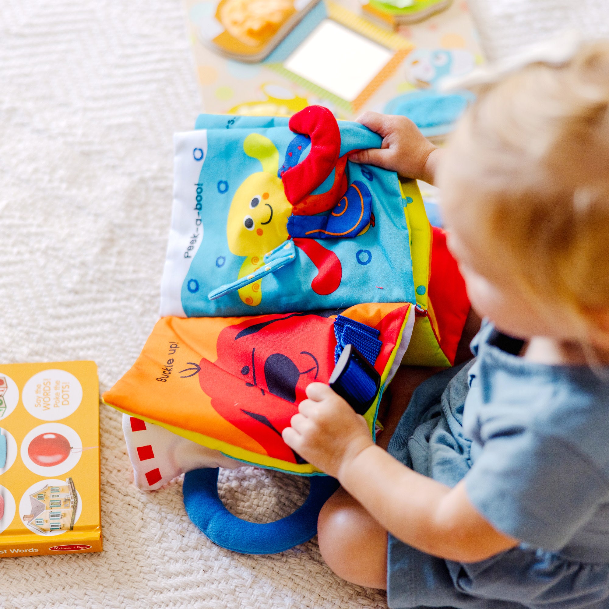 My First Activity Book & Poke-A-Dot First Words Baby Gift Set with Peek-a-Boo Touch & Feel Puzzle - Perfect for Newborn Learning, Toddler Sensory Development & Baby Shower Gifts