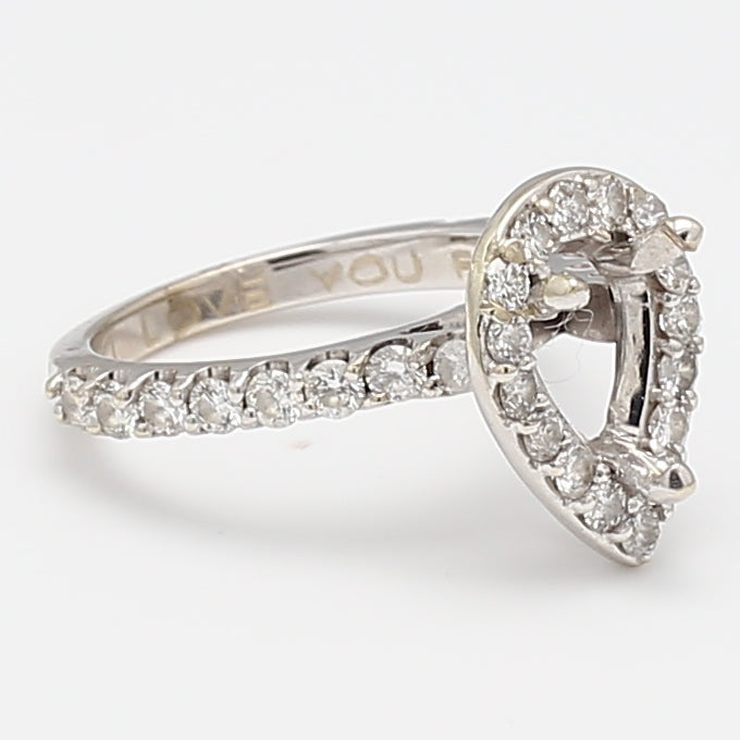 0.70 Carat Round Brilliant H VS1 Diamond Engagement Ring in 14K White Gold - Perfect for Proposals, Weddings & Anniversary Gifts