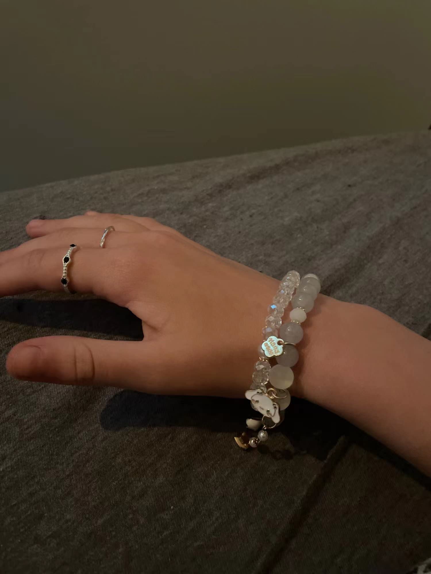 NIQIPOK Cute Kawaii Crystal Bead Bracelet for Women - Cartoon Anime Elastic Beaded Friendship Bracelet Set, Best Matching Relationship Gift for Girls (Perfect for Daily Wear, Parties & Gifts)