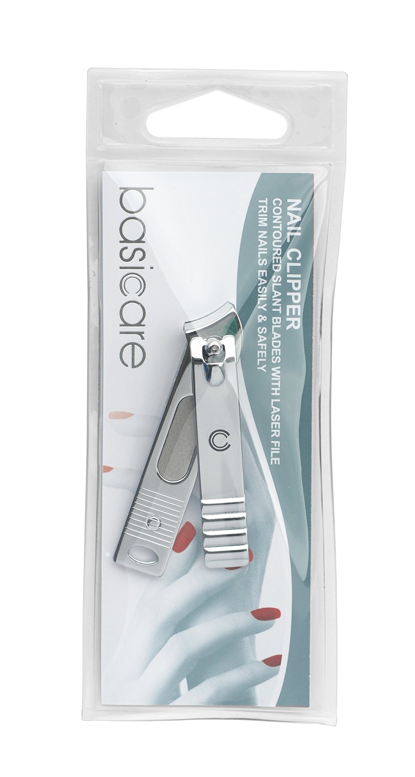Premium Stainless Steel Nail Clipper Set with Contoured Slant Blades & Laser File - Safe & Easy Nail Trimming for Women, Men & Kids - Perfect for Home, Travel, and Salon Use