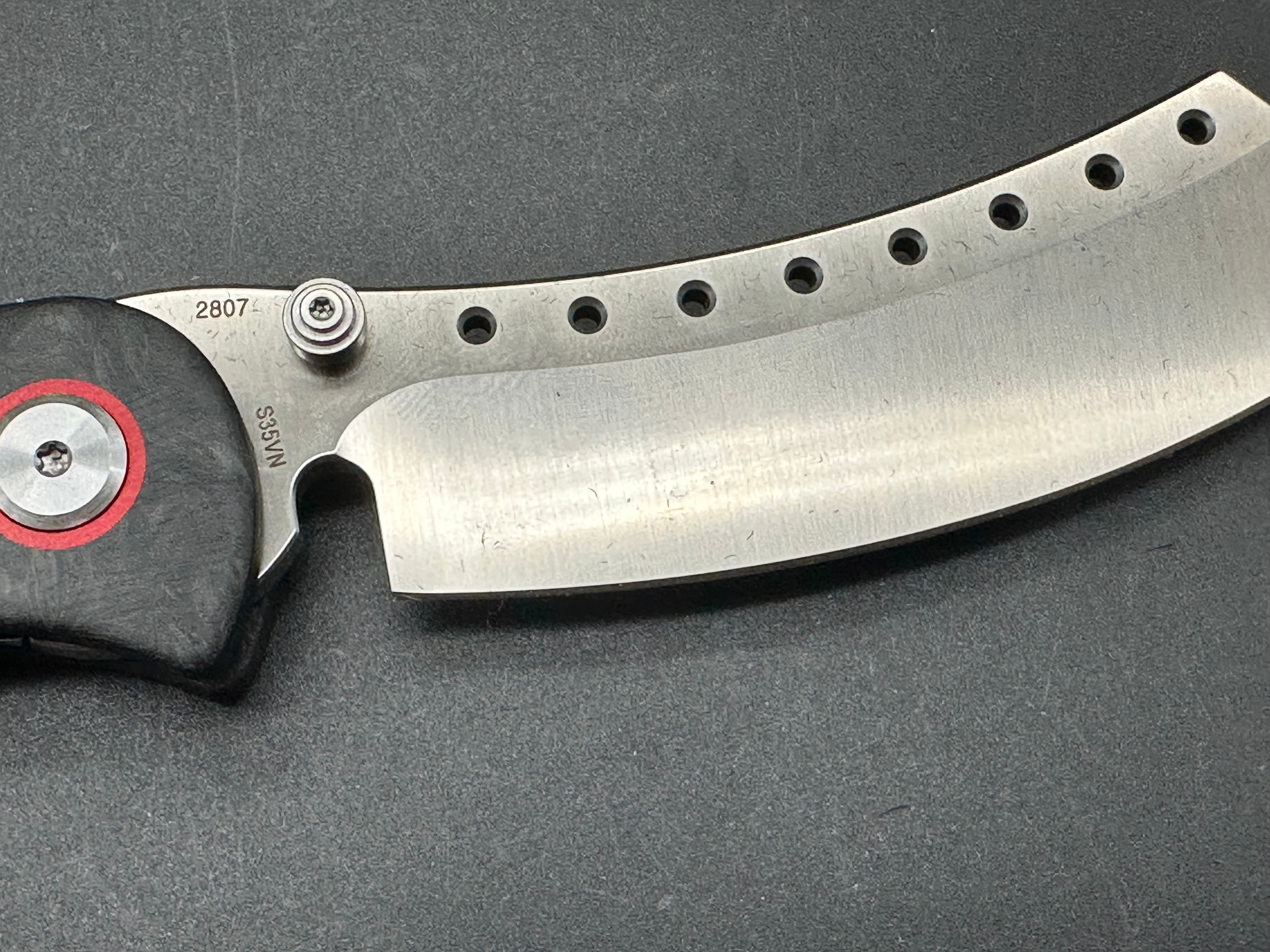 Premium Red Horse Knife Works Hell Razor P Liner Lock Folding Knife - 3.6
