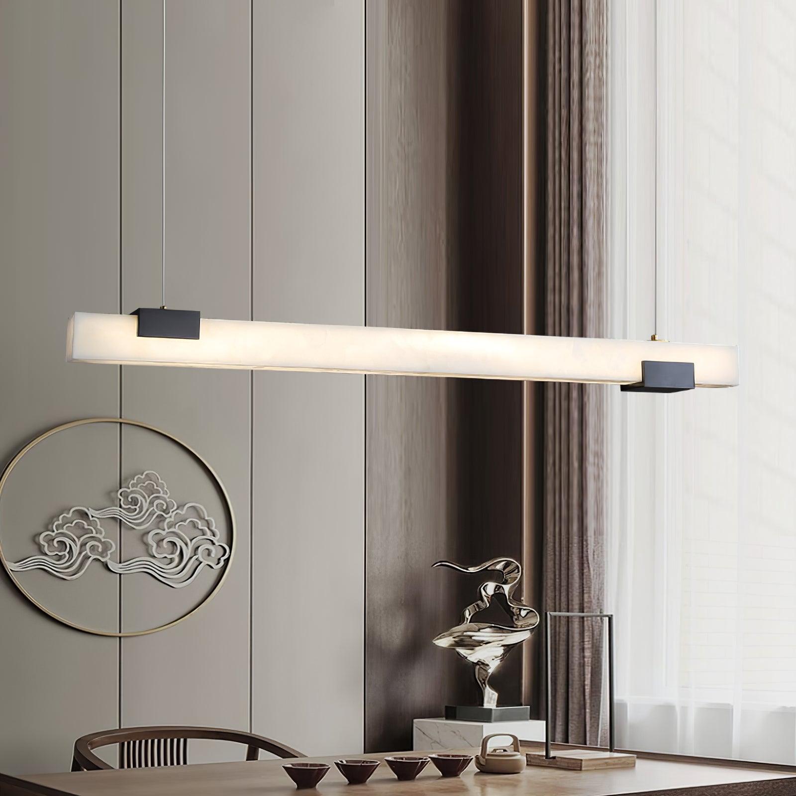 Elegant Alabaster Pendant Light - Modern Handcrafted Glass Ceiling Lamp for Dining Room, Kitchen Island & Bedroom Lighting