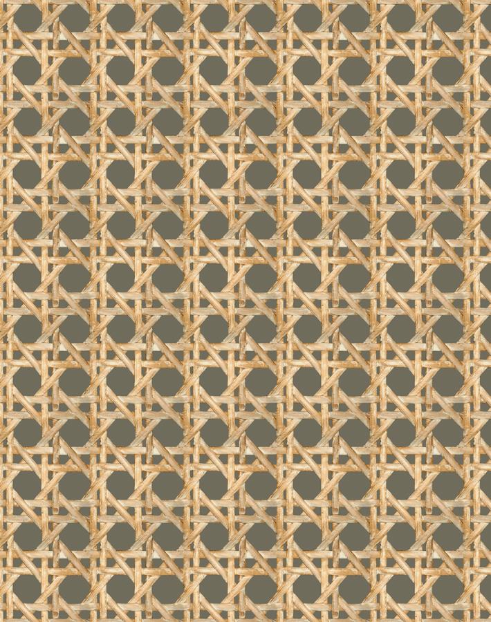 Faux Large Caning Wallpaper in Umber - Peel and Stick Removable Wallpaper for Living Room, Bedroom, Office Decor | Vintage Inspired Textured Wall Covering