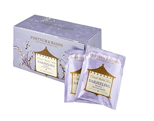 Premium Fortnum & Mason Darjeeling Broken Orange Pekoe Tea Bags - 3 Pack (75 Tea Bags) | Loose Leaf Black Tea Blend for Afternoon Tea & Gifting