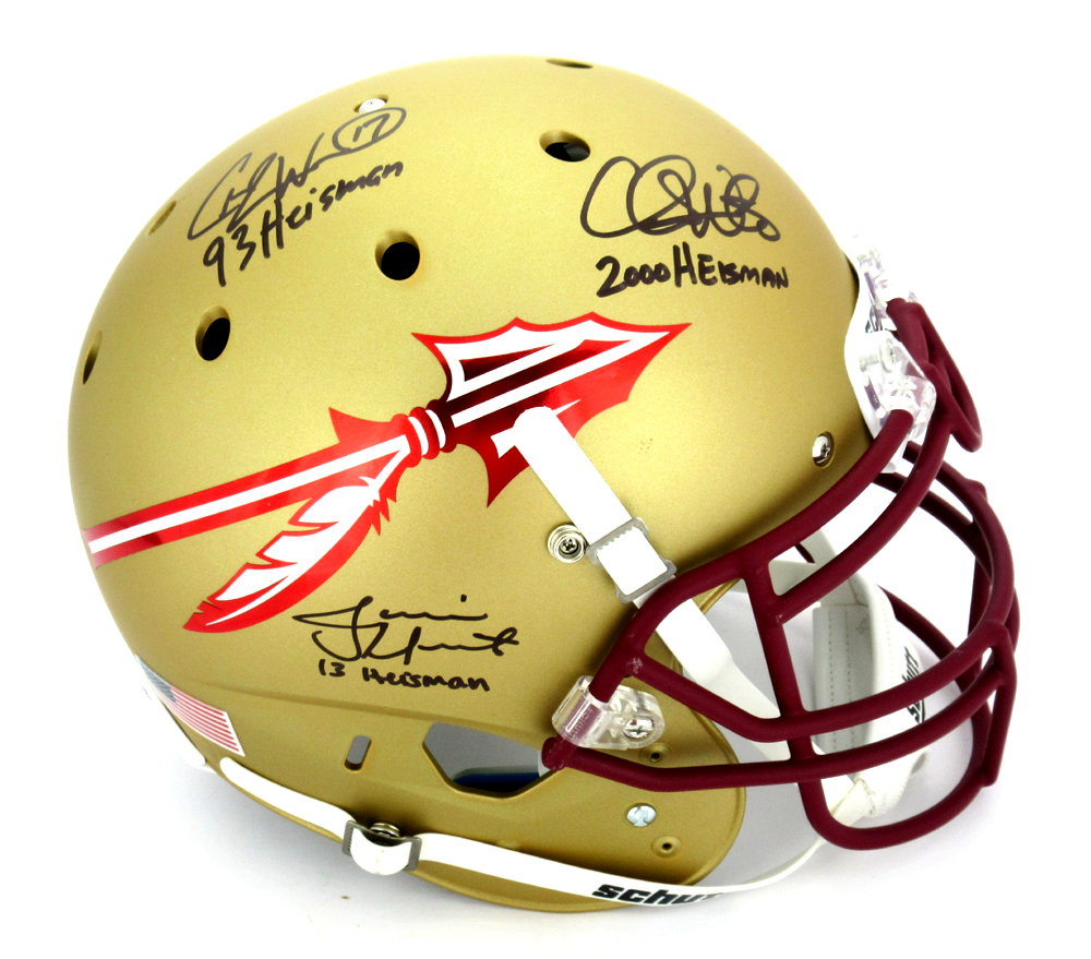 Authentic Signed Florida State Seminoles Helmet - Charlie Ward, Chris Weinke & Jameis Winston Heisman Years - Perfect for Sports Memorabilia Collectors and FSU Fans Display