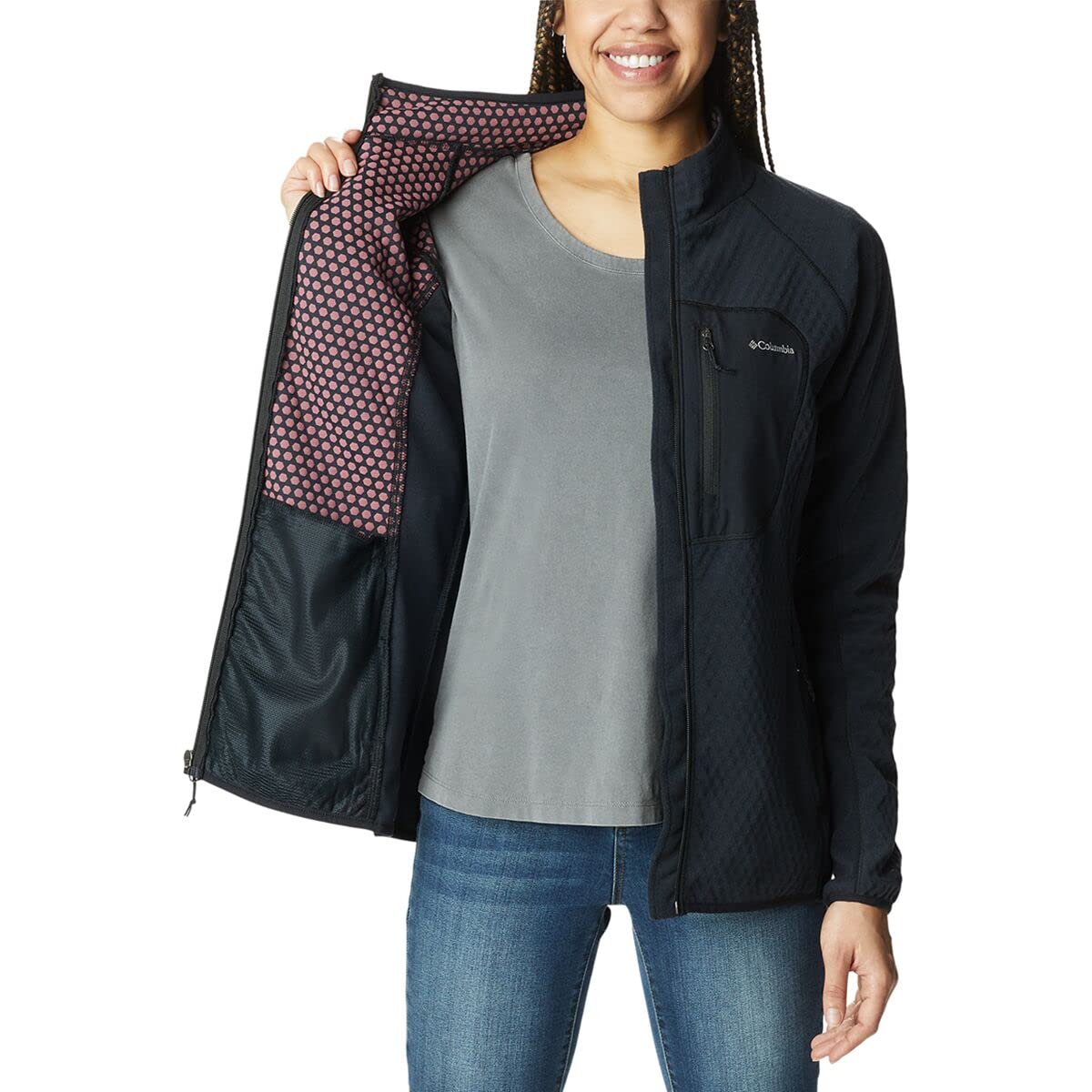 Columbia Men's Outdoor Tracks™ Full-Zip Fleece Jacket - Lightweight & Water-Resistant for Hiking, Camping & Outdoor Adventures