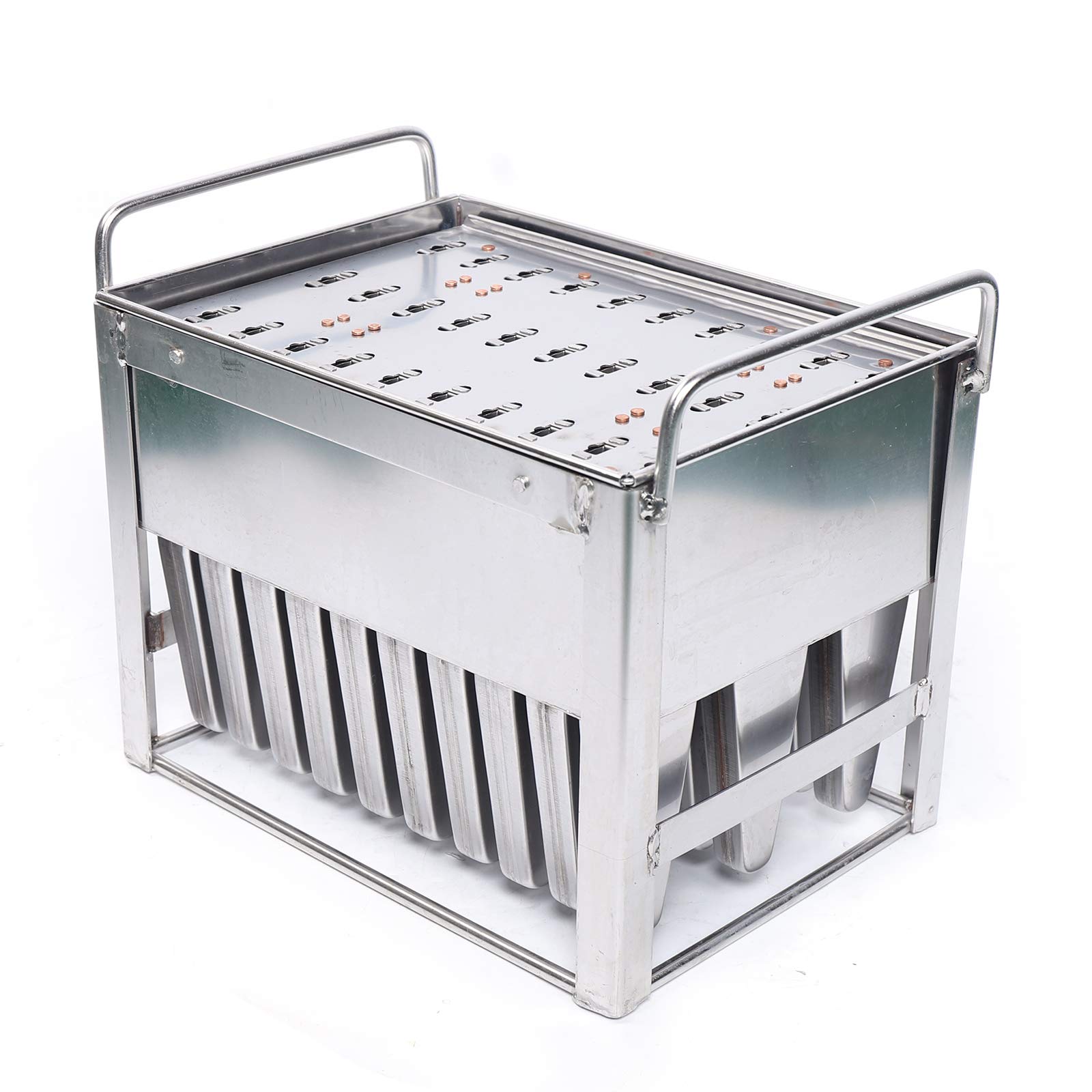 Premium Stainless Steel Popsicle Molds Kit - 30Pcs Reusable Ice Lolly Maker with Cleaning Brush - BPA-Free Ice Cream Stick Holder for Homemade Frozen Treats - Perfect for Summer Parties, Kids Snacks & Healthy Desserts